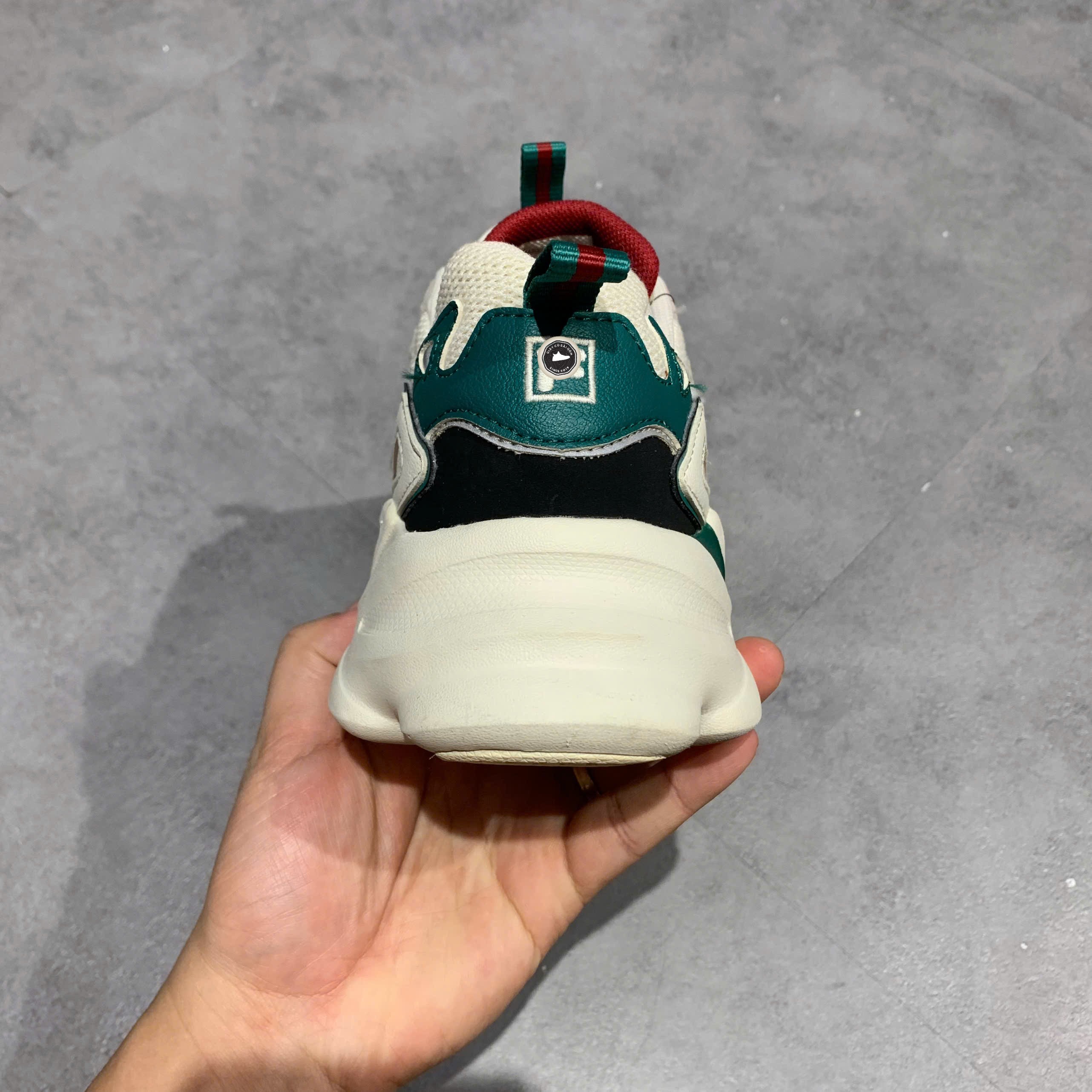 Fila Skipper Low White Green Red - F12M931129CMA - Size 42 - GIÀY 2HAND CHÍNH HÃNG PVN25537