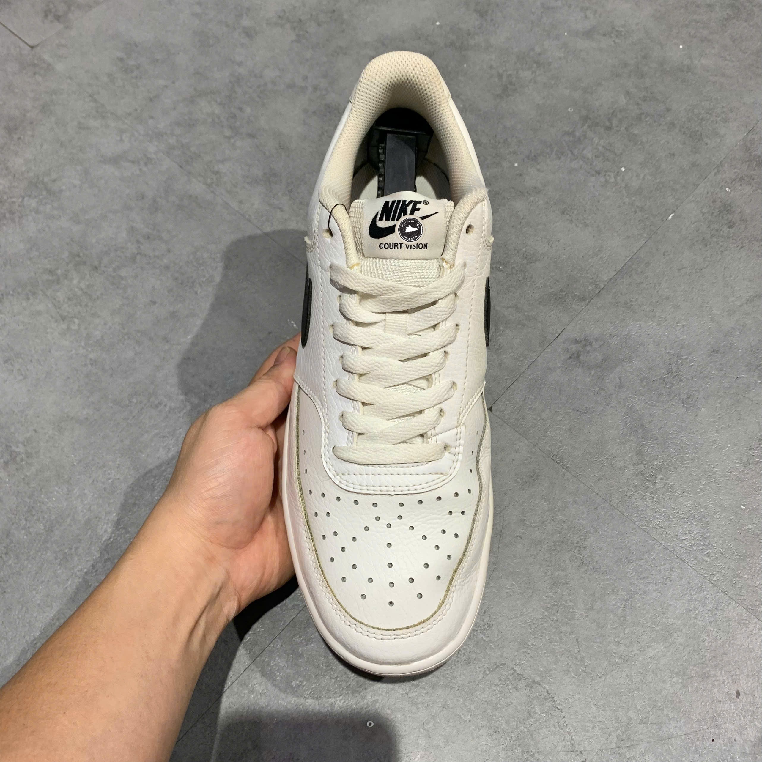 Nike Court Vision Low White Black - CD5463-101 - Size 42 - GIÀY 2HAND CHÍNH HÃNG PVN25532