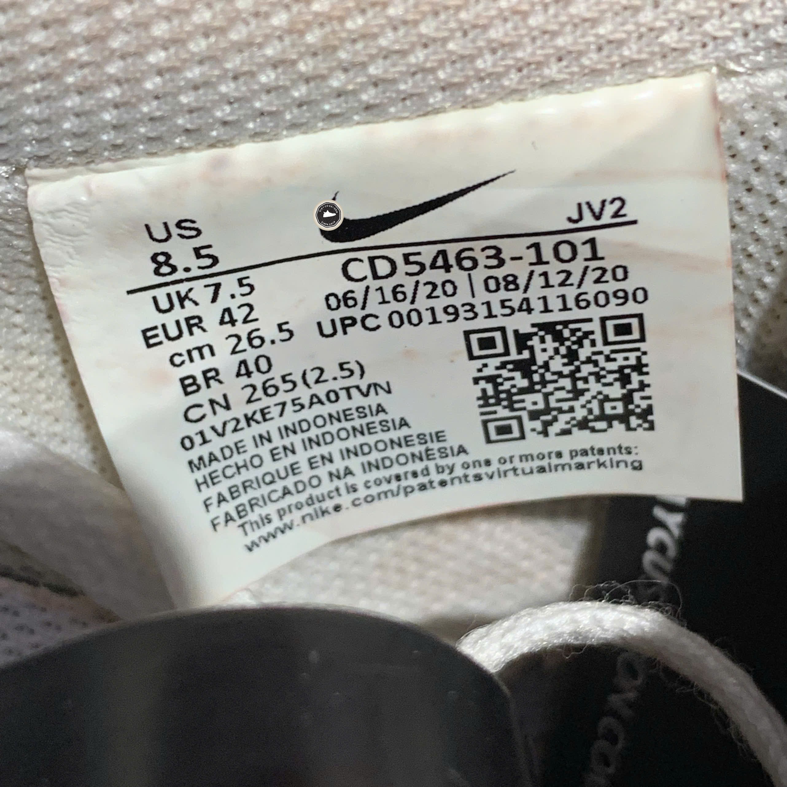 Nike Court Vision Low White Black - CD5463-101 - Size 42 - GIÀY 2HAND CHÍNH HÃNG PVN25532