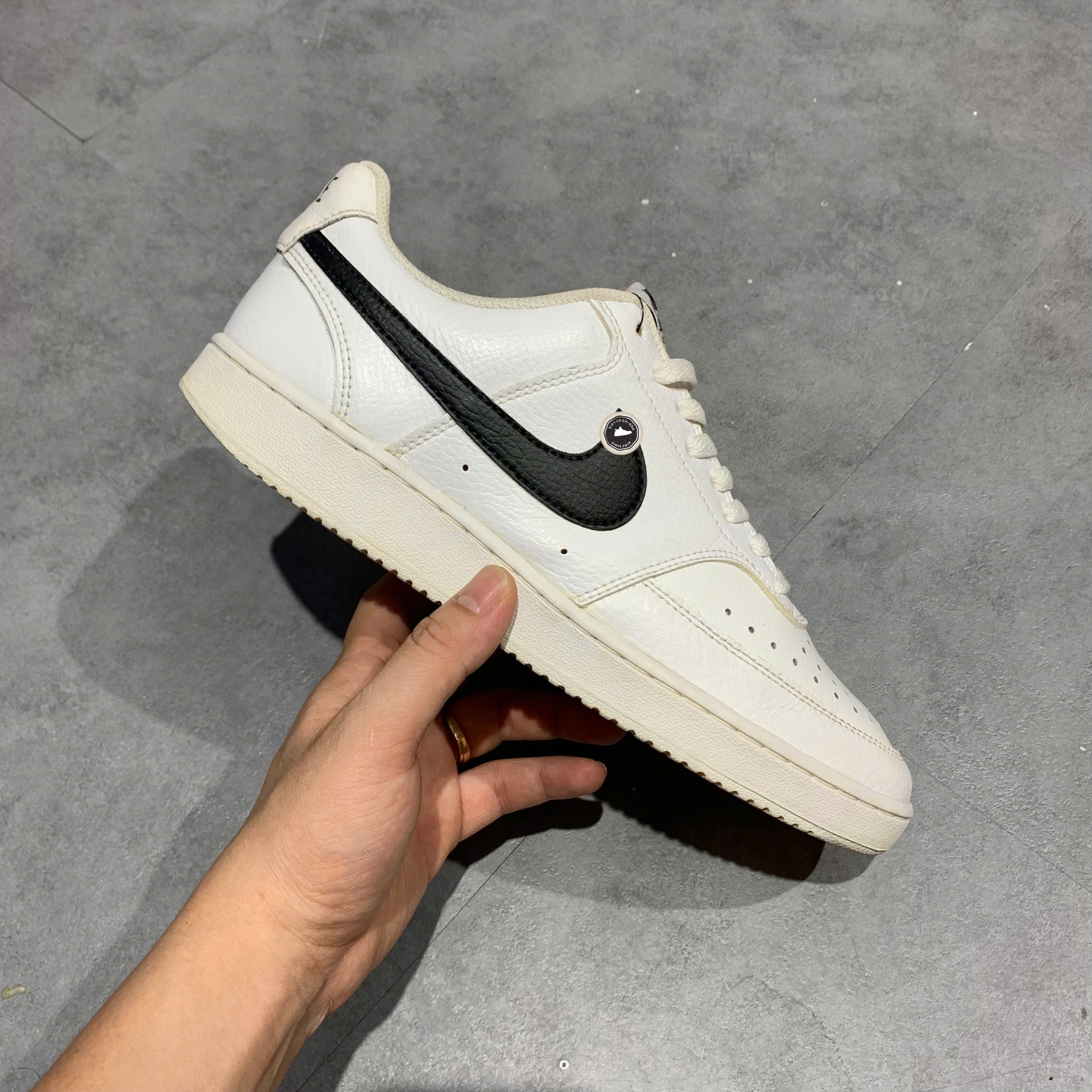 Nike Court Vision Low White Black - CD5463-101 - Size 42 - GIÀY 2HAND CHÍNH HÃNG PVN25532