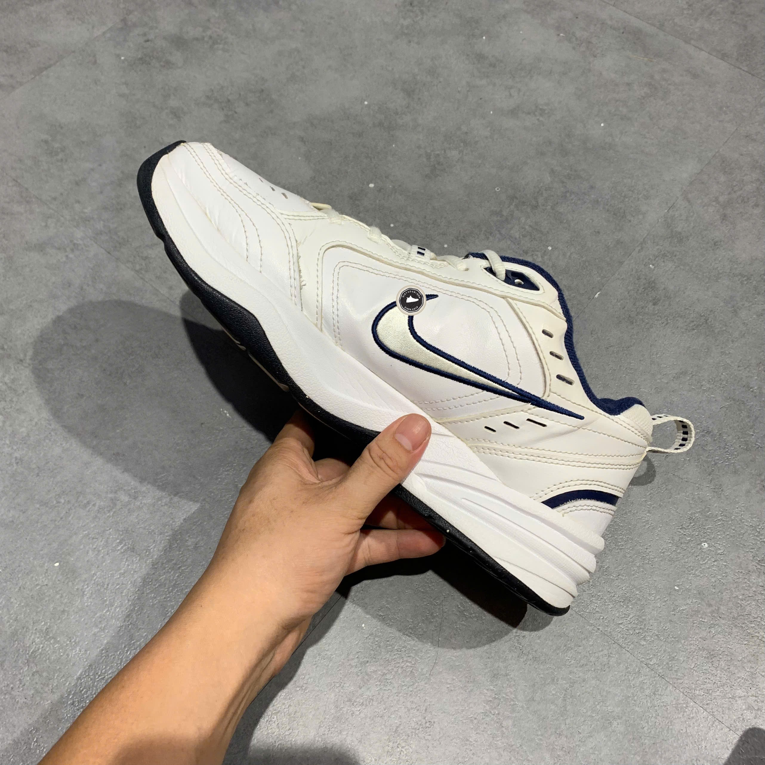 Nike Air Monarch IV White Navy - 415445-102 - Size 43 - GIÀY 2HAND CHÍNH HÃNG PVN26415