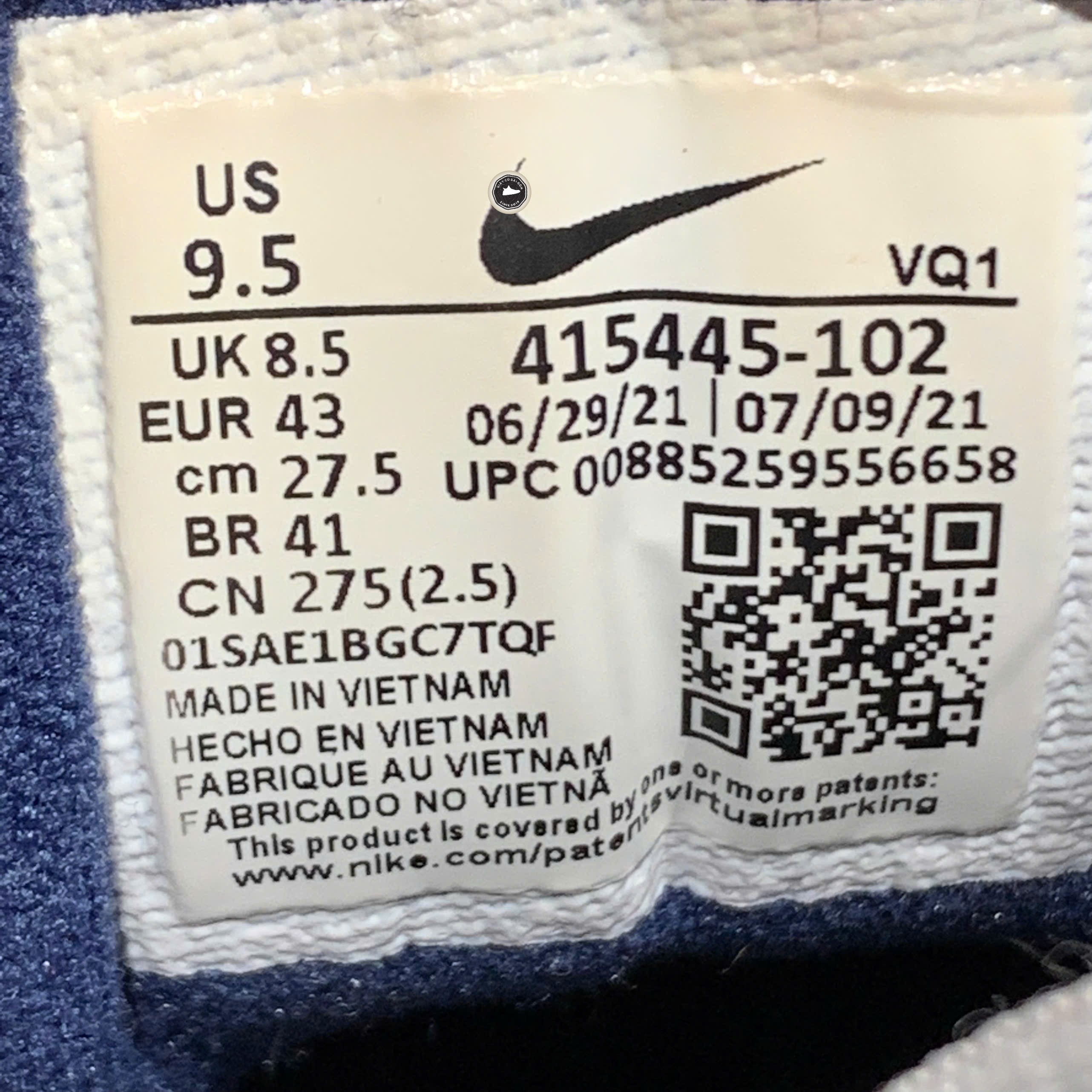 Nike Air Monarch IV White Navy - 415445-102 - Size 43 - GIÀY 2HAND CHÍNH HÃNG PVN26415