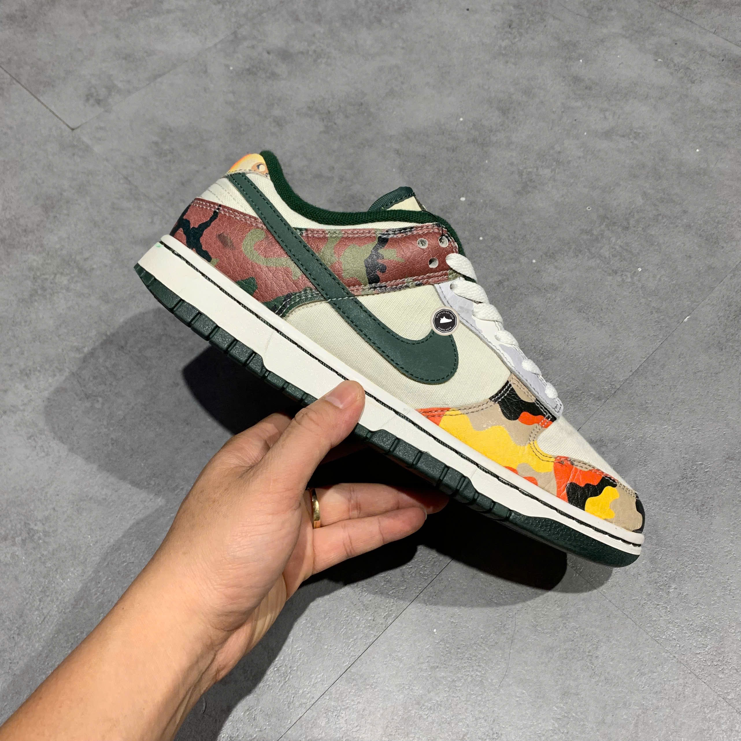 Nike Dunk Low SE Sail Multi-Camo - DH0957-100 - Size 42 - GIÀY 2HAND CHÍNH HÃNG PVN25969