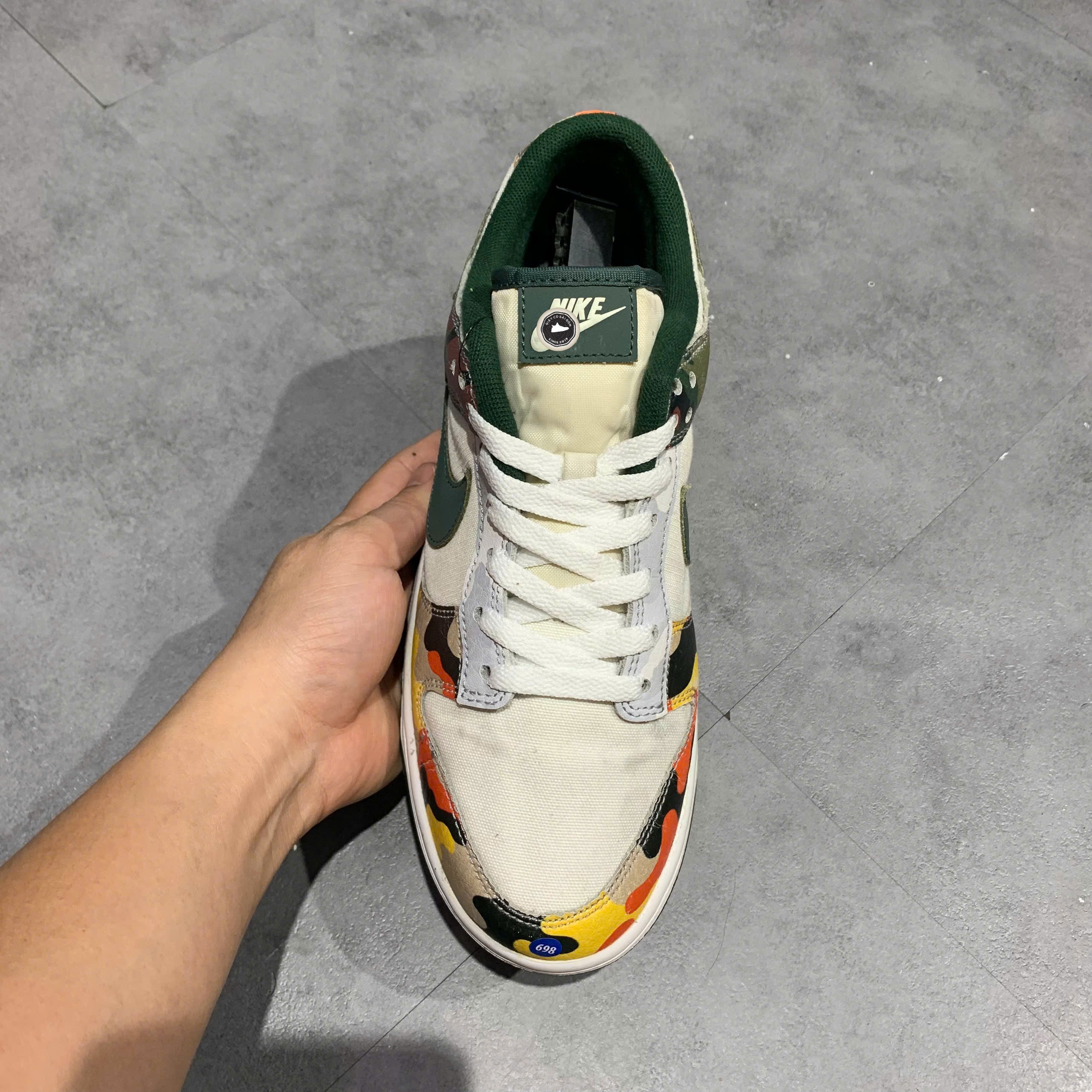 Nike Dunk Low SE Sail Multi-Camo - DH0957-100 - Size 42 - GIÀY 2HAND CHÍNH HÃNG PVN25969