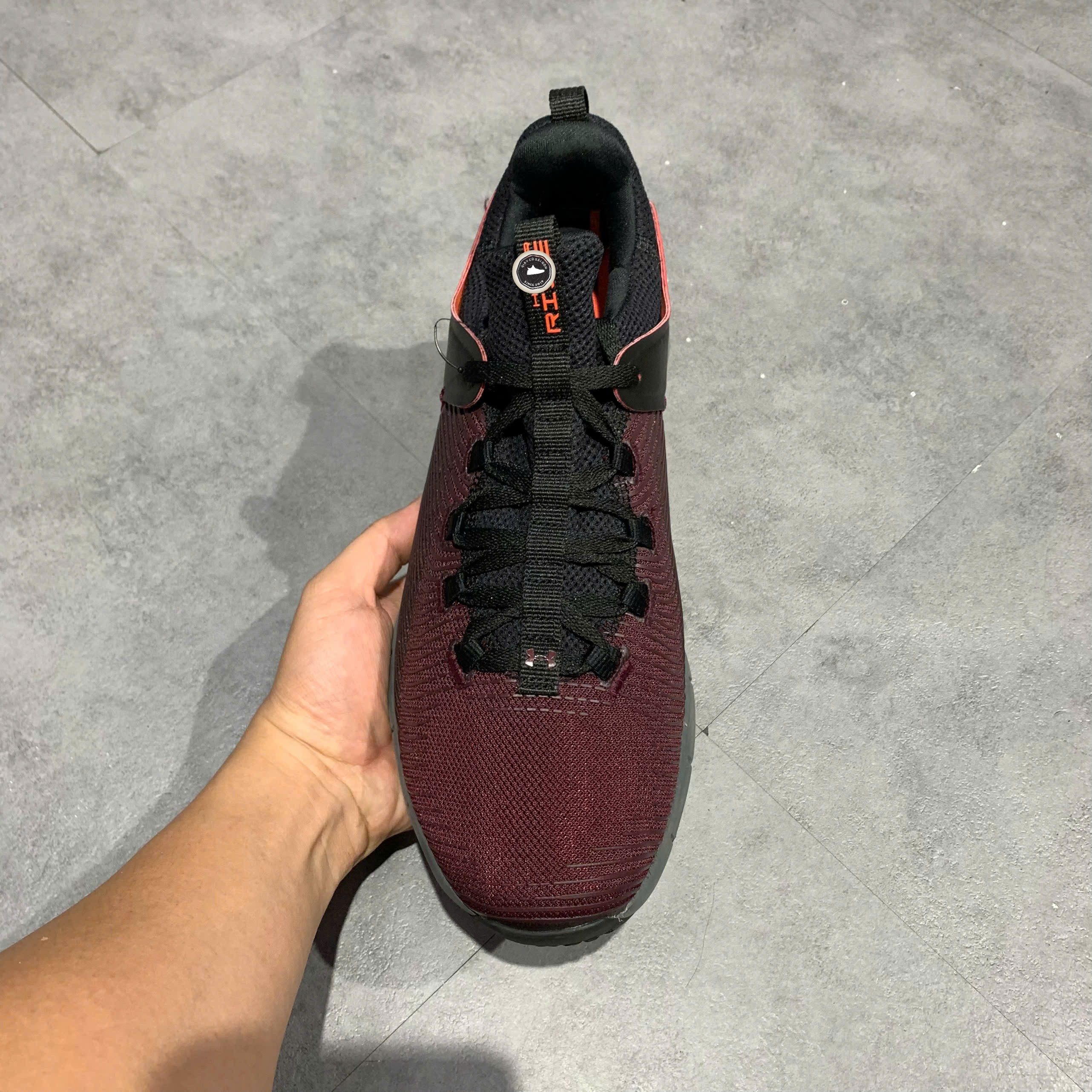 Under Armour HOVR Rise 2 Dark Maroon Black - 3023009-501 - Size 42.5 - GIÀY 2HAND CHÍNH HÃNG PVN26284