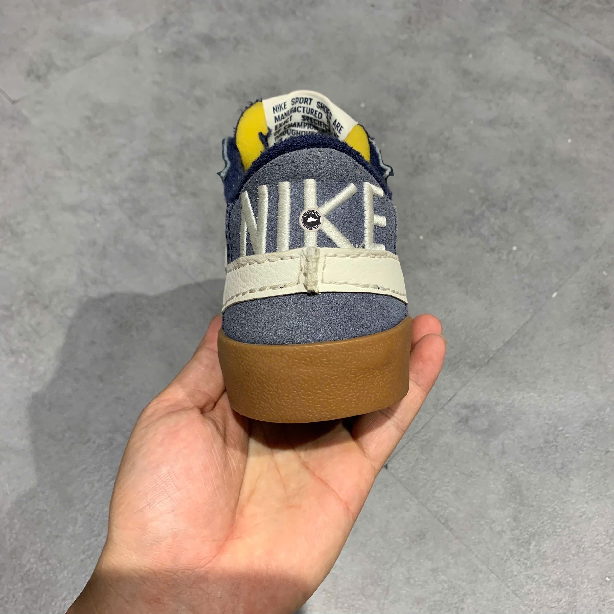 Nike Blazer Low '77 Jumbo Midnight Navy Gum - DR9865-400 - Size 42.5 - GIÀY 2HAND CHÍNH HÃNG PVN26063