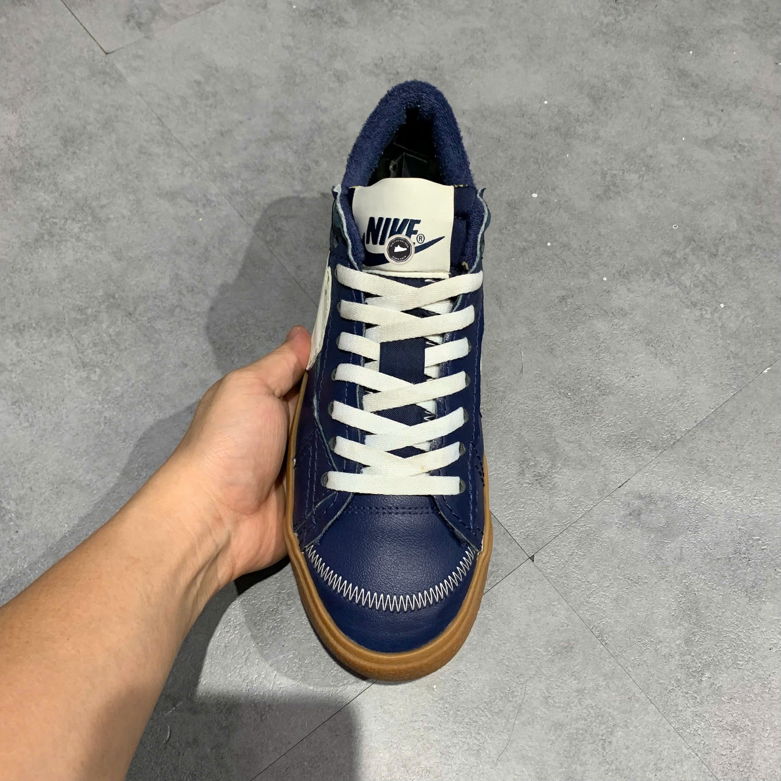 Nike Blazer Low '77 Jumbo Midnight Navy Gum - DR9865-400 - Size 42.5 - GIÀY 2HAND CHÍNH HÃNG PVN26063
