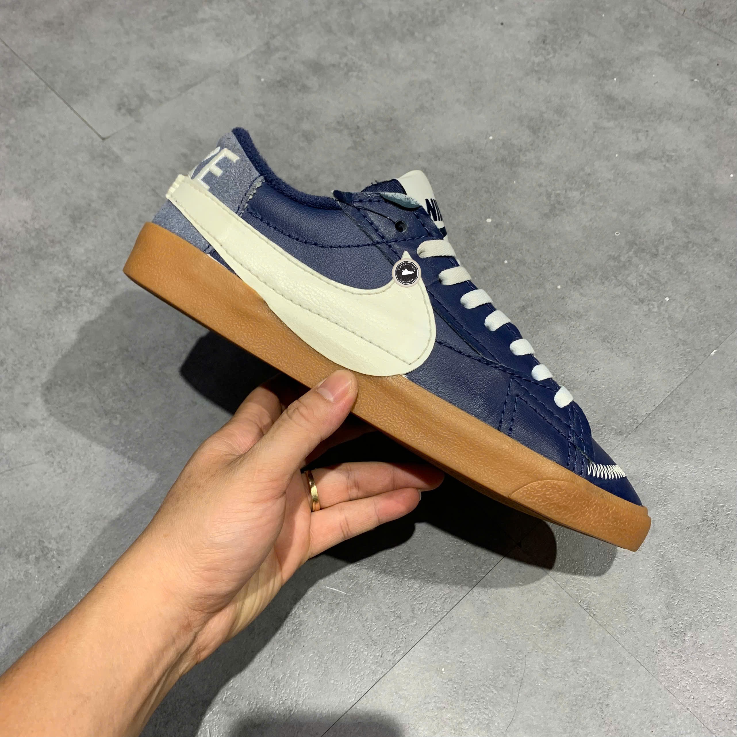 Nike Blazer Low '77 Jumbo Midnight Navy Gum - DR9865-400 - Size 42.5 - GIÀY 2HAND CHÍNH HÃNG PVN26063