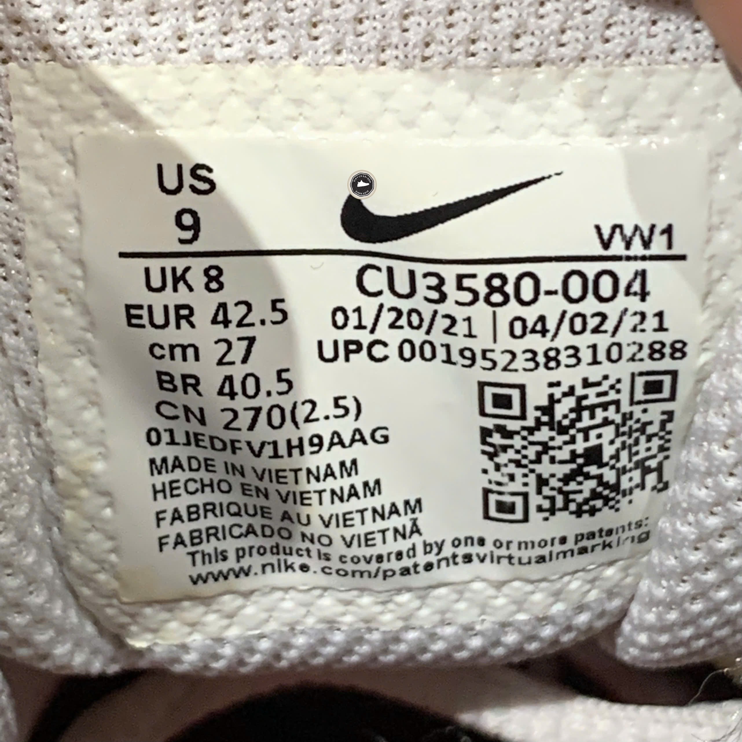 Nike MC Trainer Platinum Tint Chile Red - CU3580-004 - Size 42.5 - GIÀY 2HAND CHÍNH HÃNG PVN26279