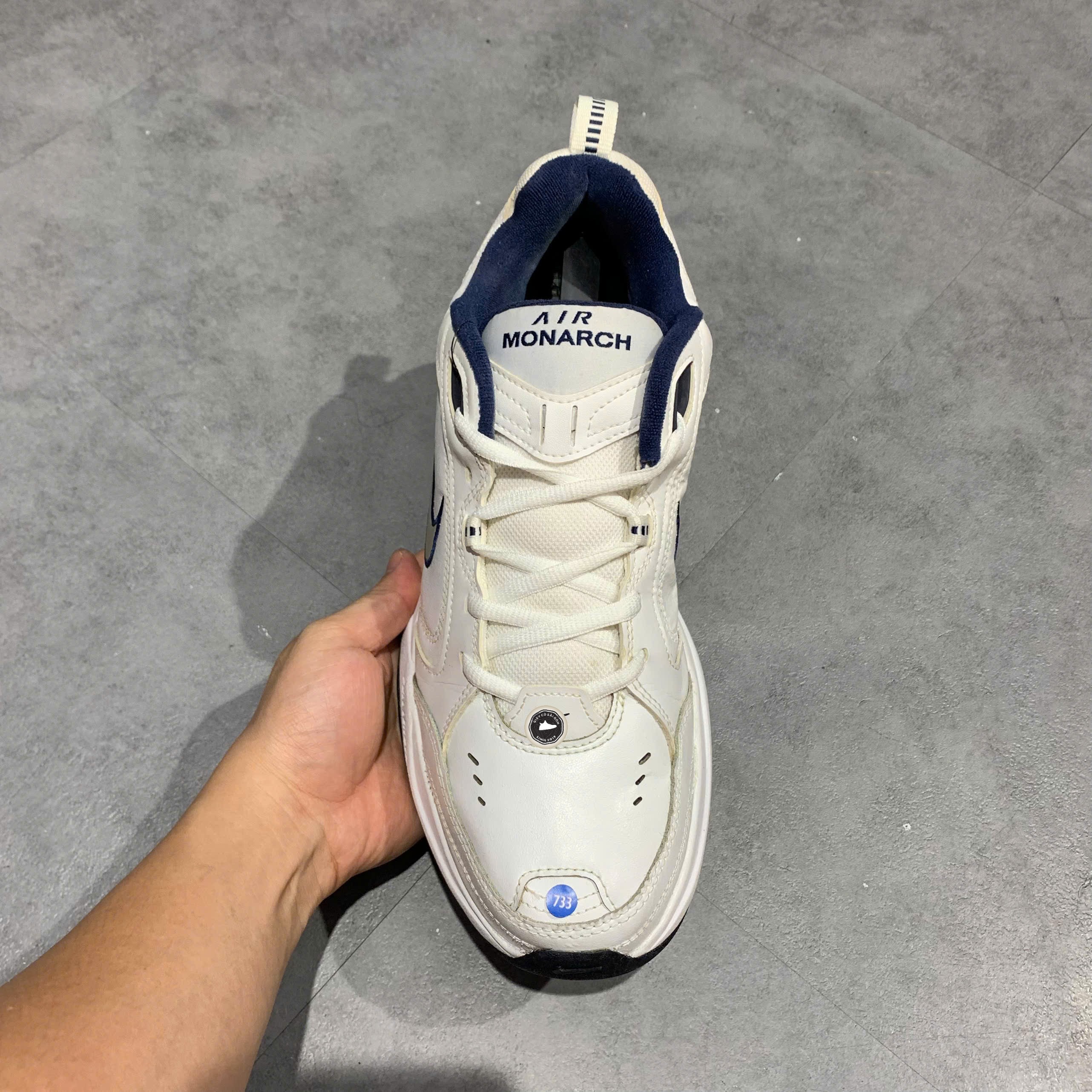 Nike Air Monarch IV White Navy - 415445-102 - Size 44.5 - GIÀY 2HAND CHÍNH HÃNG PVN26335
