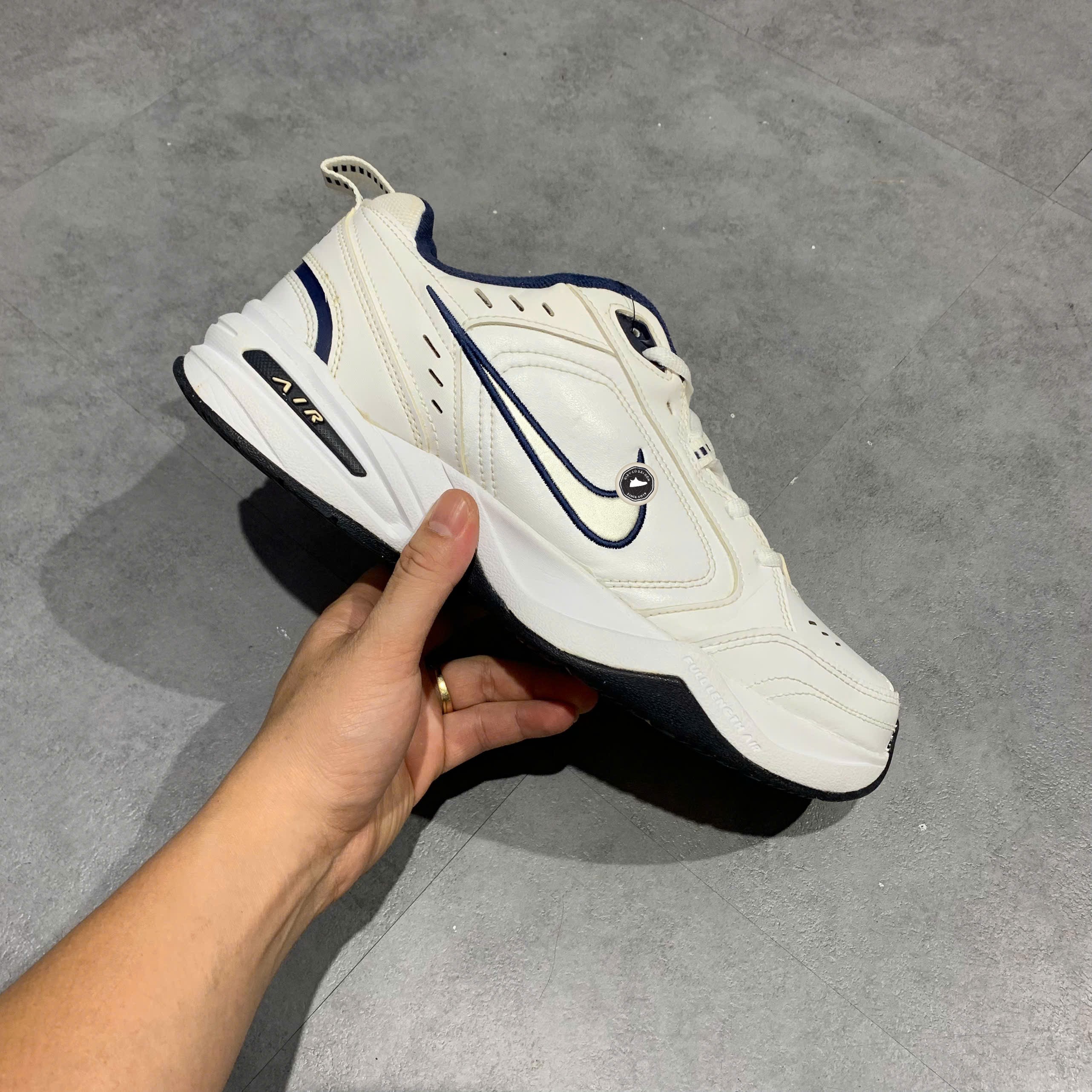 Nike Air Monarch IV White Navy - 415445-102 - Size 44.5 - GIÀY 2HAND CHÍNH HÃNG PVN26335