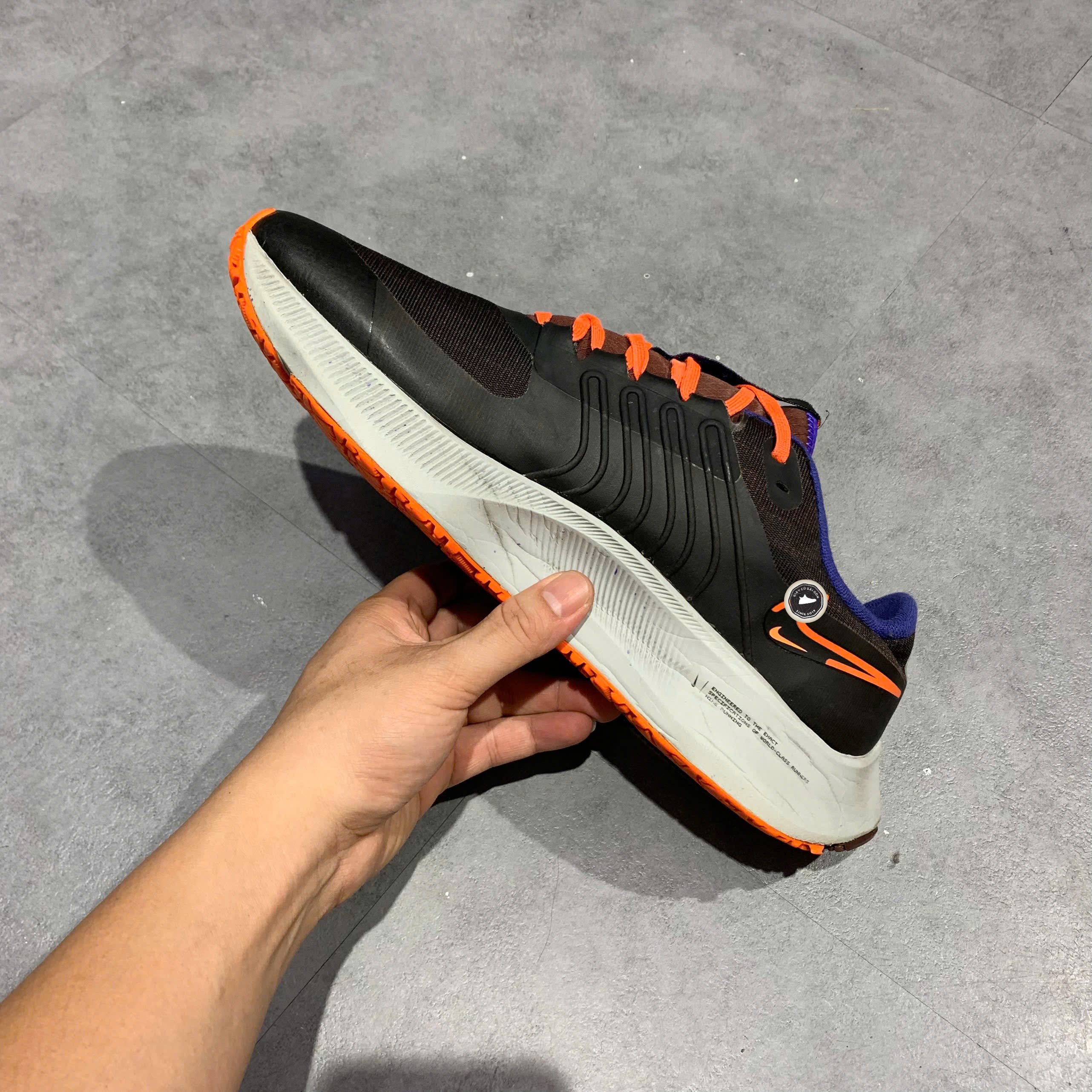 Nike Air Zoom Pegasus 38 Shield Black Total Orange - DC4073-003 - Size 44 - GIÀY 2HAND CHÍNH HÃNG PVN26309