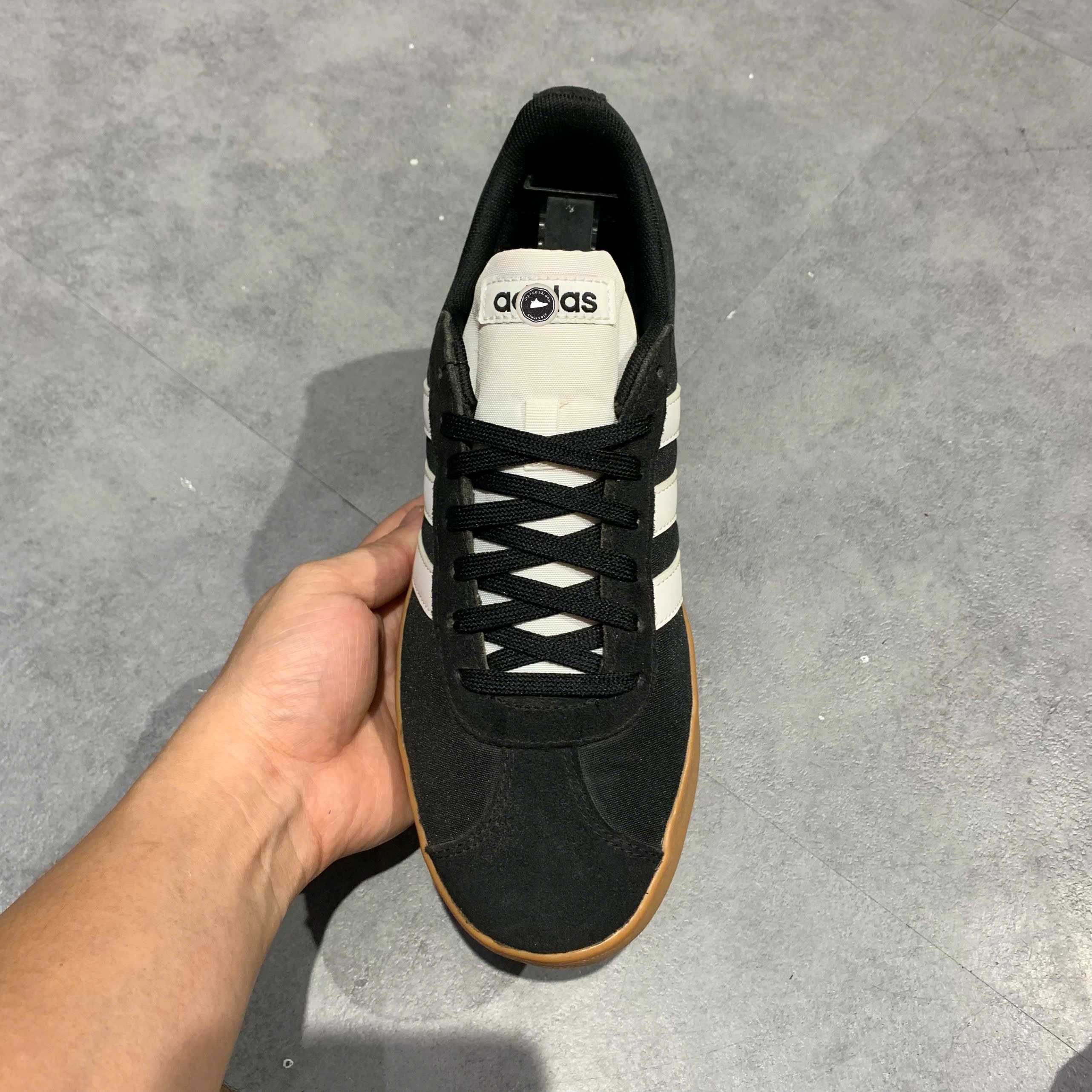 Adidas VL Court 2.0 Black White Gum - FW2758 - Size 40 2/3 - GIÀY 2HAND CHÍNH HÃNG PVN26306