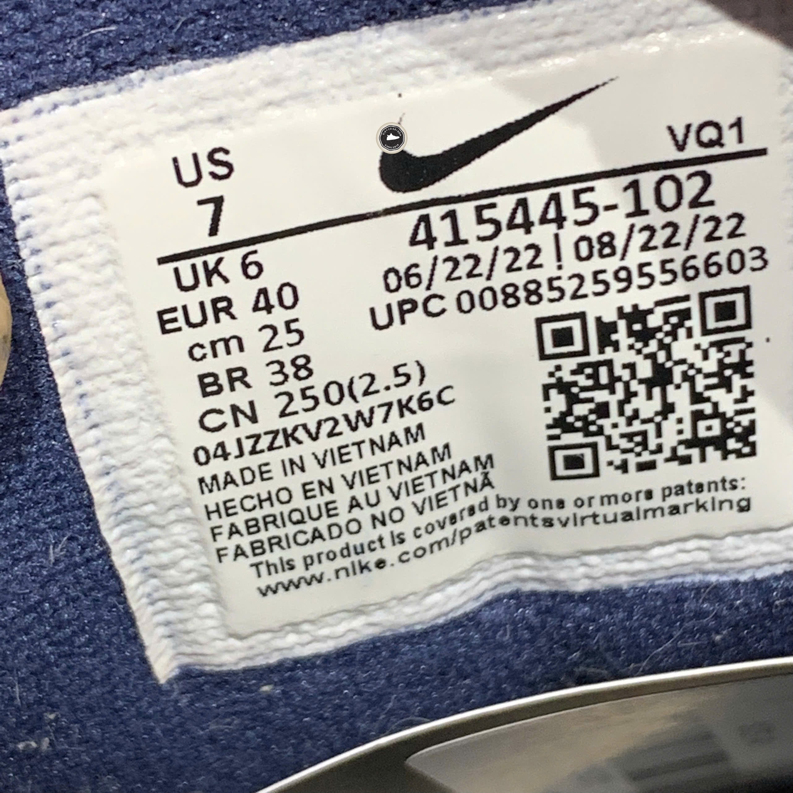 Nike Air Monarch IV White Navy - 415445-102 - Size 40 - GIÀY 2HAND CHÍNH HÃNG PVN26377