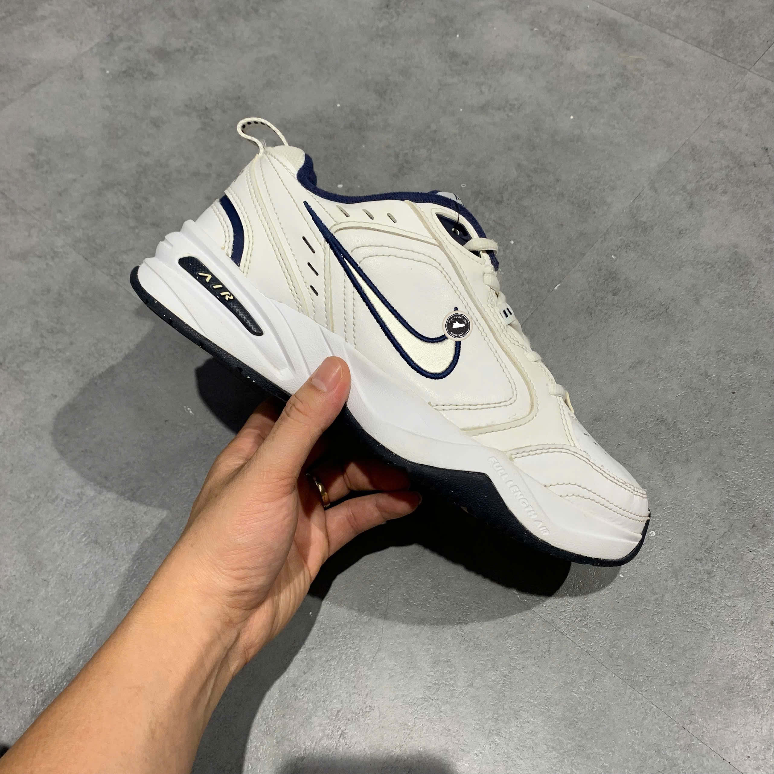Nike Air Monarch IV White Navy - 415445-102 - Size 40 - GIÀY 2HAND CHÍNH HÃNG PVN26377