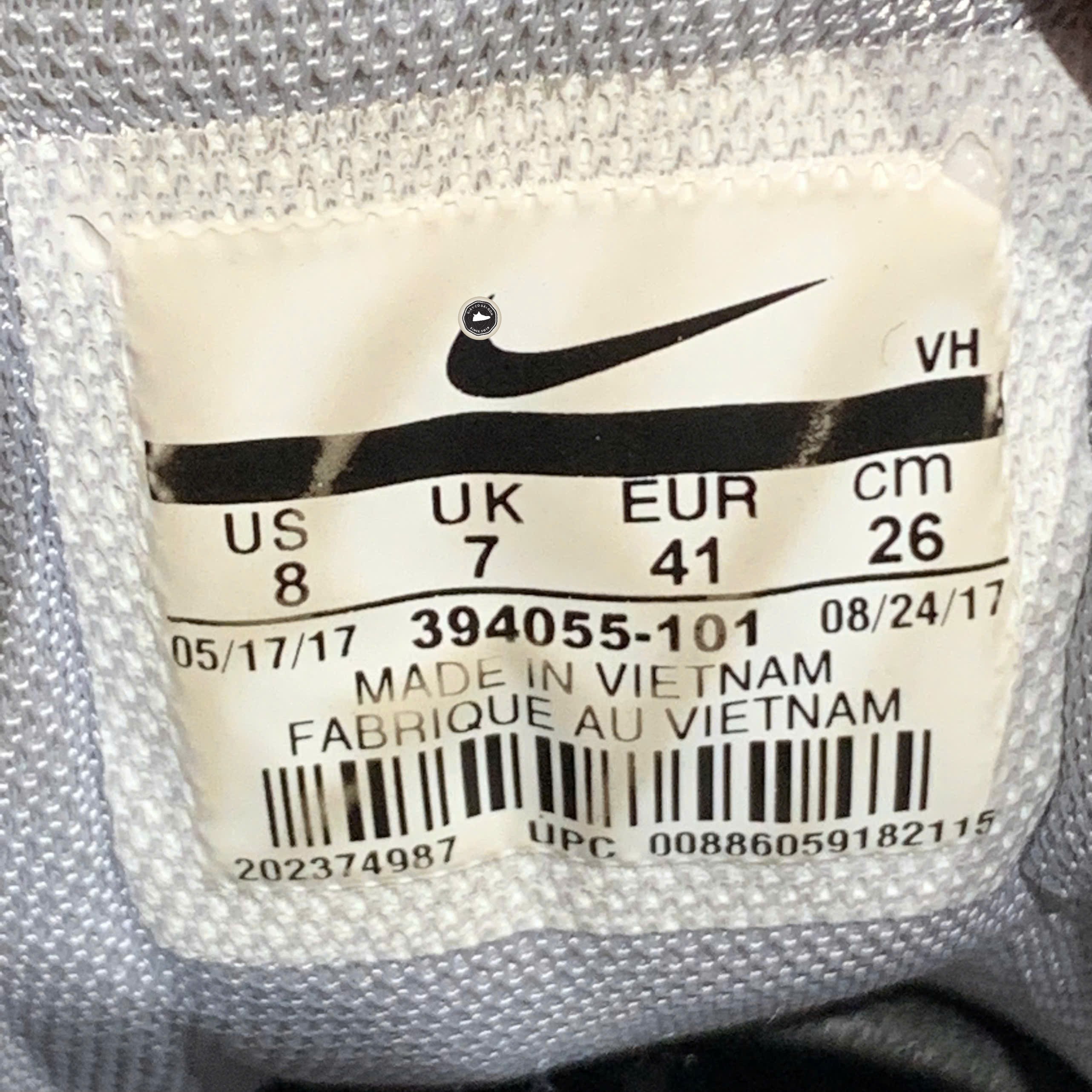 Nike Initiator White Obsidian Metallic Silver - 394055-101 - Size 41 - GIÀY 2HAND CHÍNH HÃNG PVN26342