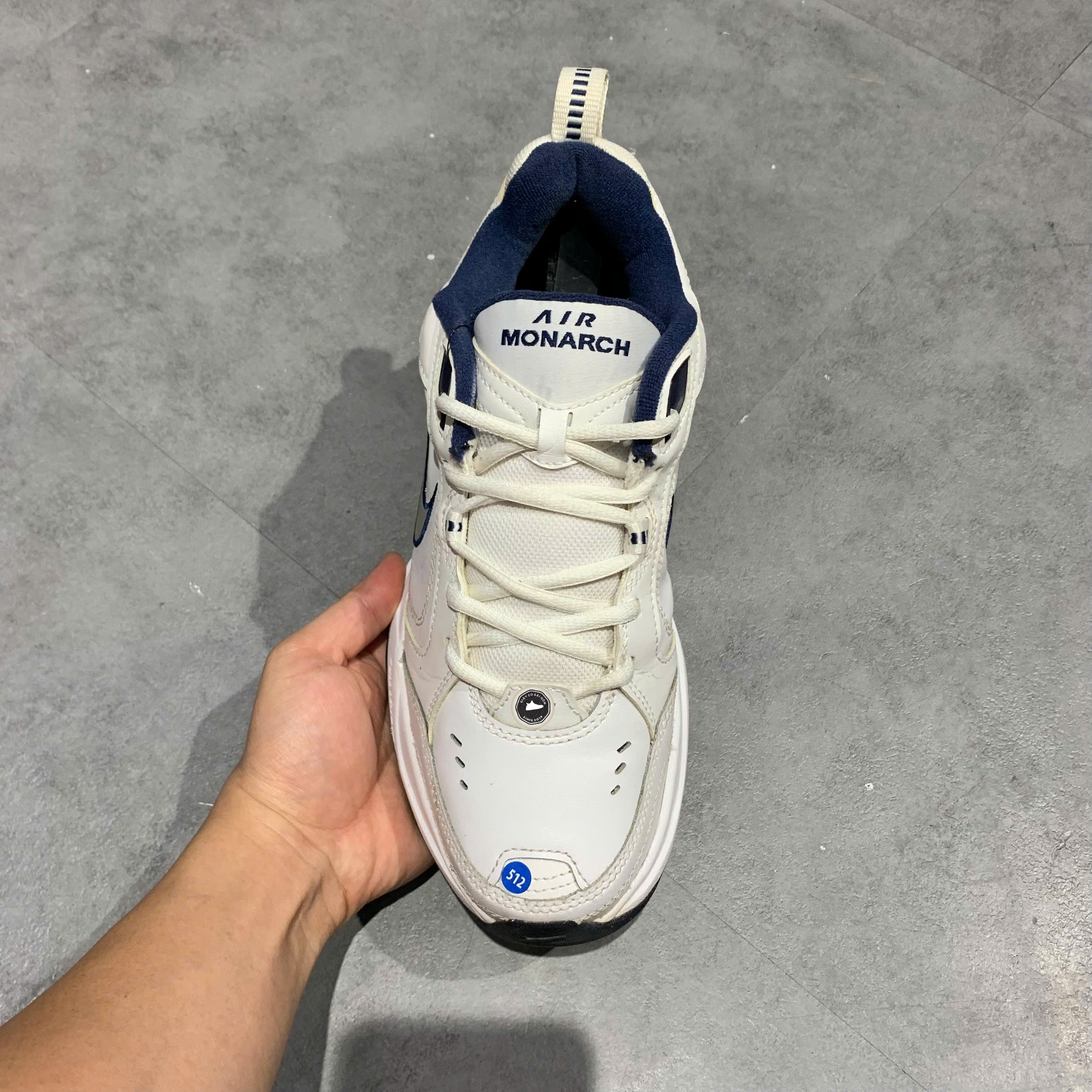 Nike Air Monarch IV White Navy - 415445-102 - Size 40.5 - GIÀY 2HAND CHÍNH HÃNG PVN26337