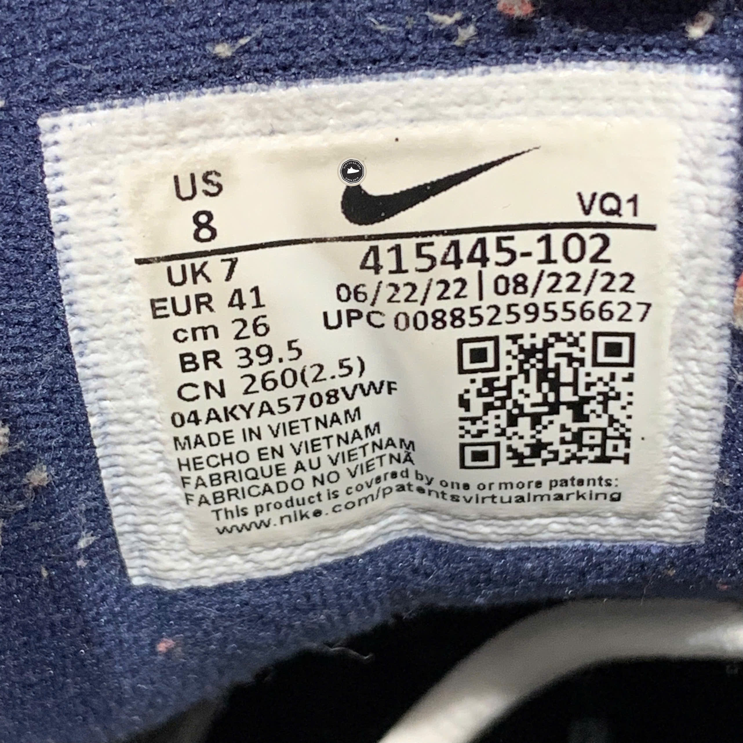 Nike Air Monarch IV White Navy - 415445-102 - Size 41 - GIÀY 2HAND CHÍNH HÃNG PVN26359
