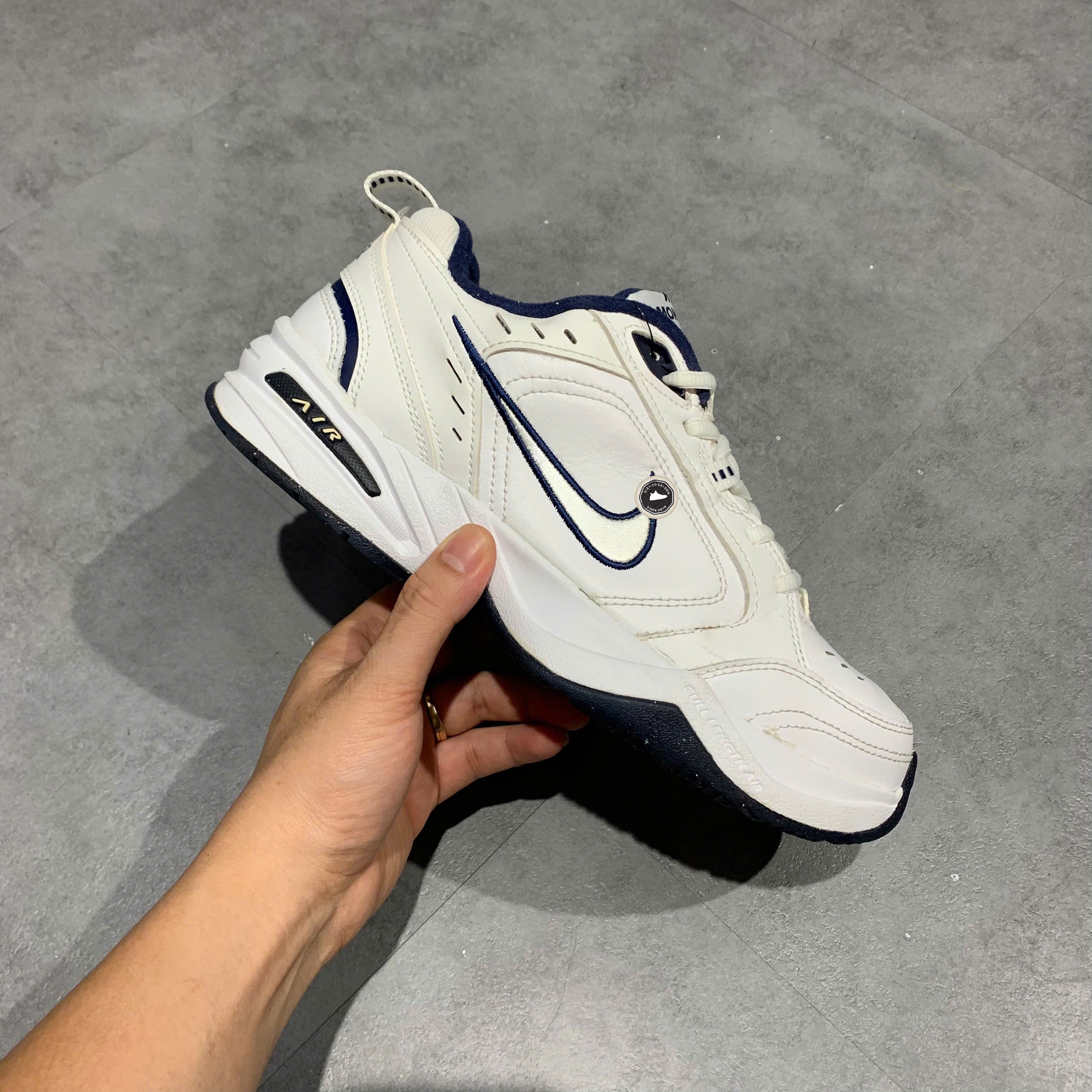 Nike Air Monarch IV White Navy - 415445-102 - Size 41 - GIÀY 2HAND CHÍNH HÃNG PVN26359