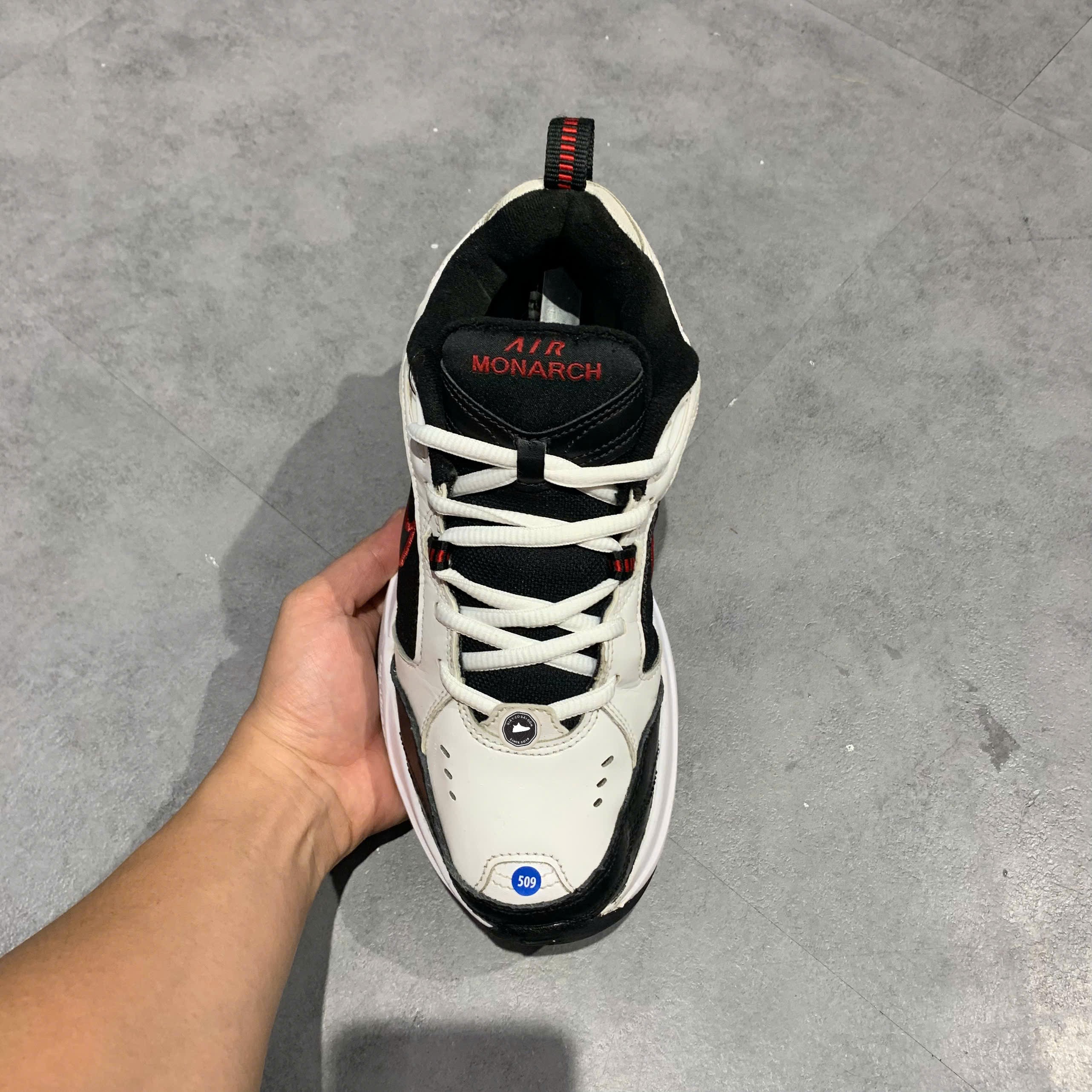 Nike Air Monarch IV White Black Red - 415445-101 - Size 41 - GIÀY 2HAND CHÍNH HÃNG PVN26358
