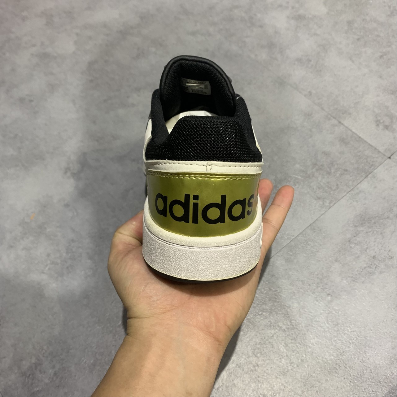 Adidas neo Hoops 2.0 'Black Gold White' H01196 SIZE 42 2/3 PVN11090