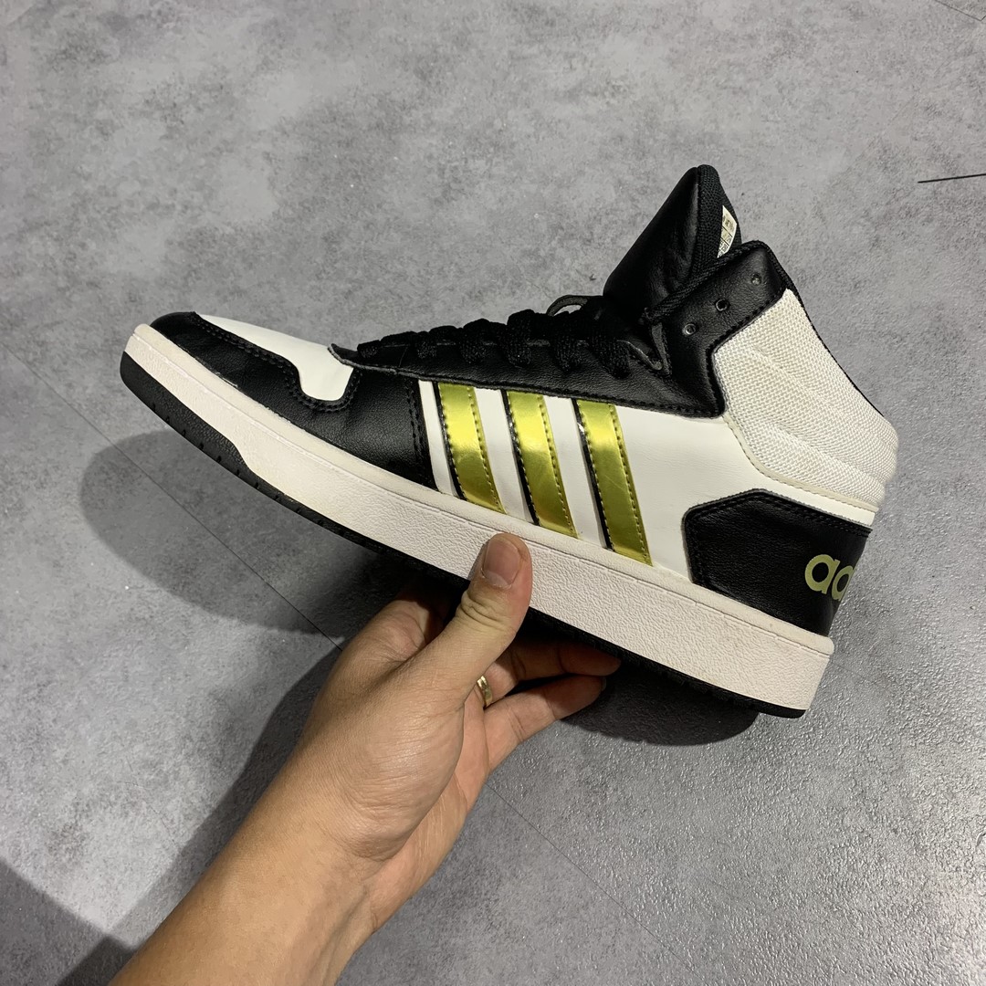 2hand giày Adidas Hoops 2.0 Mid Basketball Sneakers H01197 SIZE 40 2/3 PVN9541