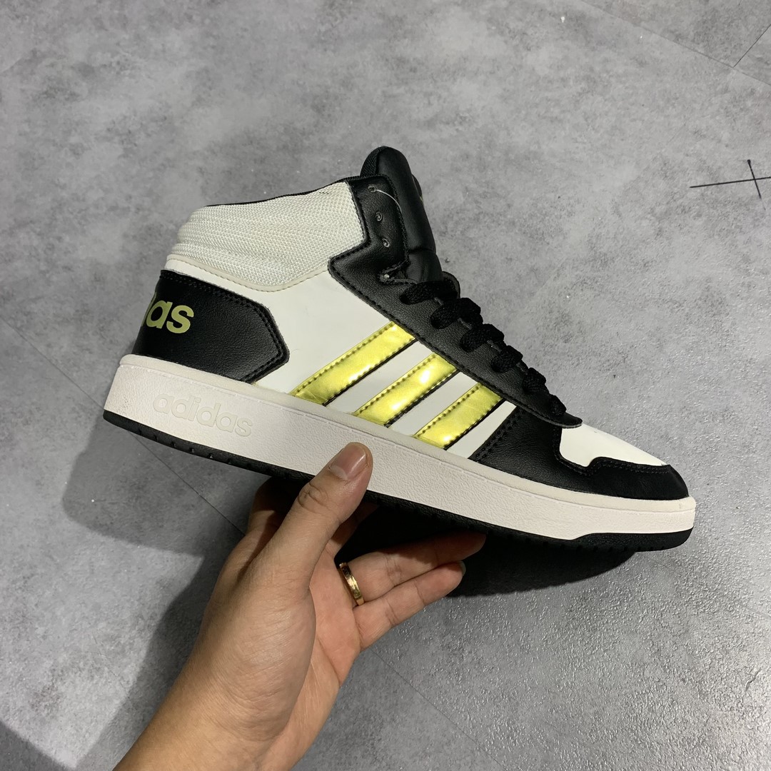 2hand giày Adidas Hoops 2.0 Mid Basketball Sneakers H01197 SIZE 40 2/3 PVN9541