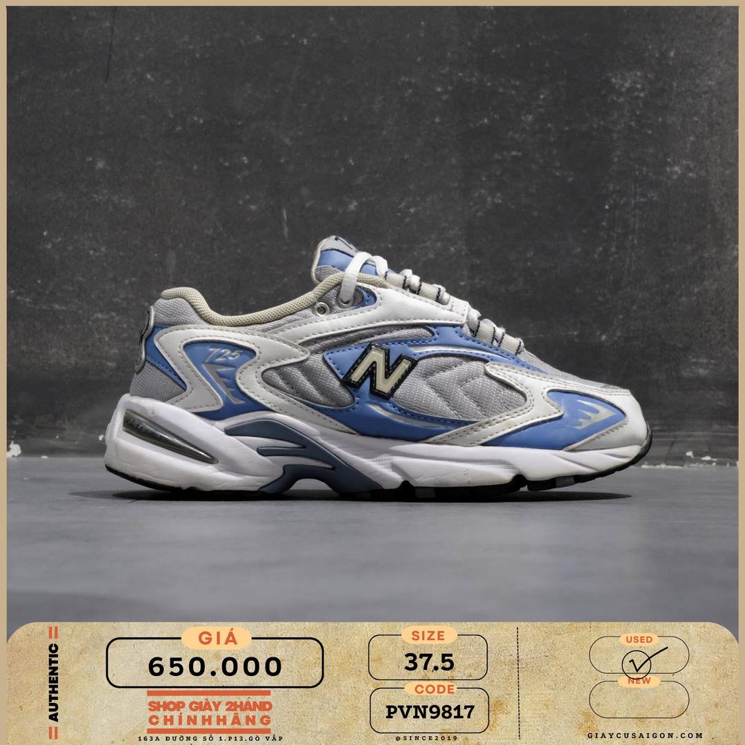 2hand Giày New Balance Unisex 725 White Blue ML725E SIZE 37.5 PVN9817