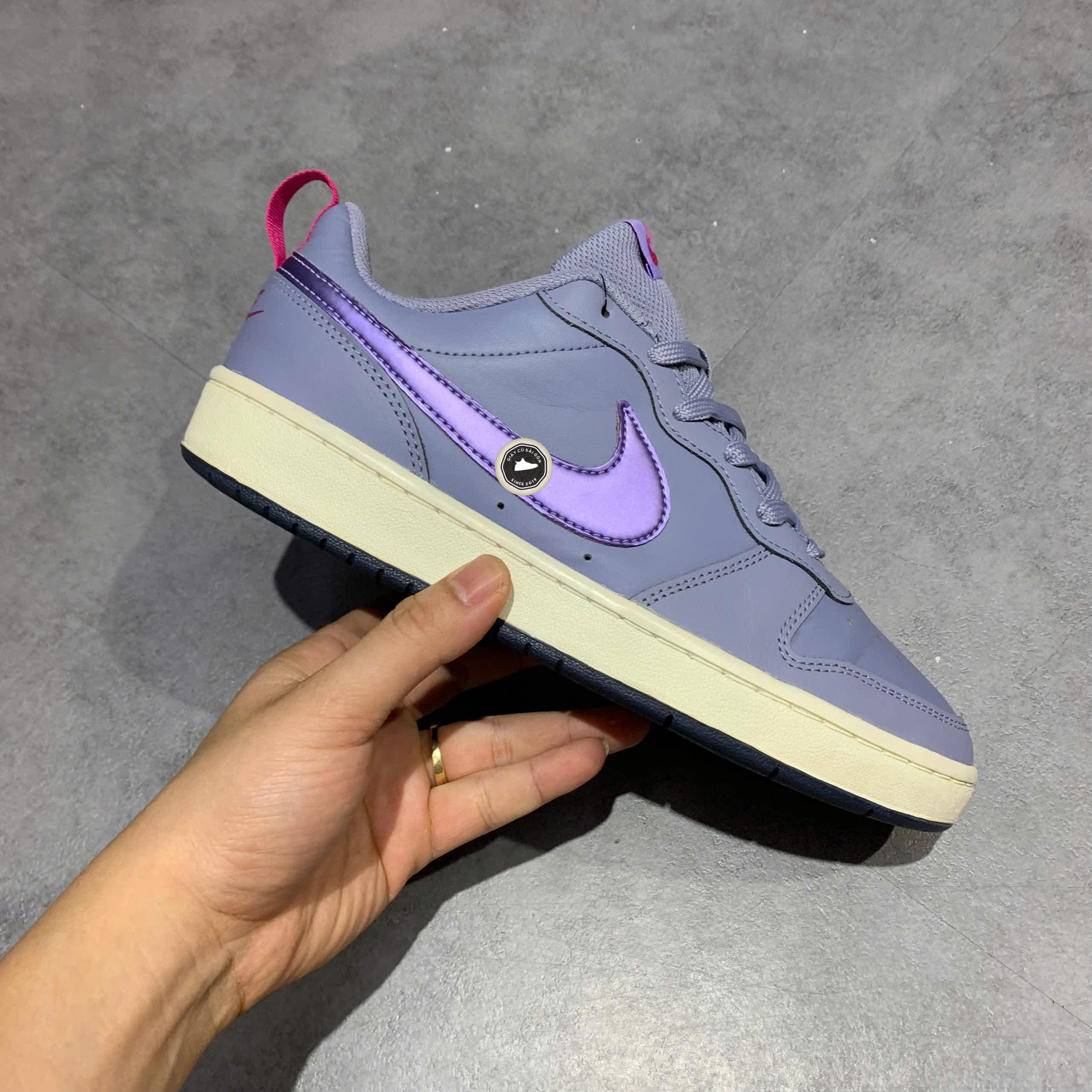NIKE COURT BOROUGH LOW 2 GS 'ASHEN SLATE' – BQ5448-402 – SIZE 40 – GIÀY 2HAND CHÍNH HÃNG
