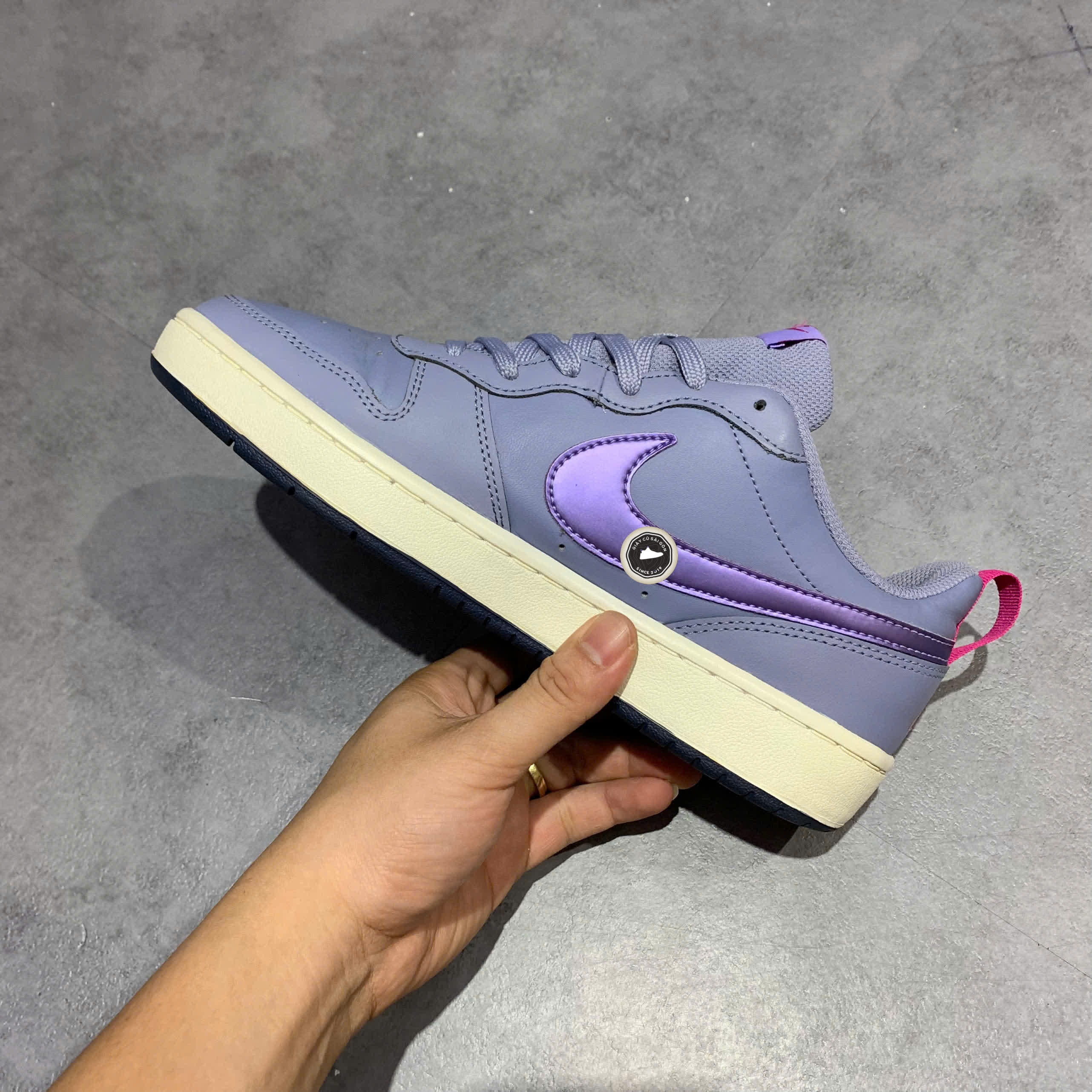 NIKE COURT BOROUGH LOW 2 GS 'ASHEN SLATE' – BQ5448-402 – SIZE 40 – GIÀY 2HAND CHÍNH HÃNG