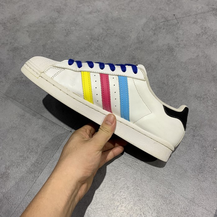 2hand Giày Adidas Superstar Colorful Trefoil Cloud White FU9521 SIZE 41 1/3 pvn13056