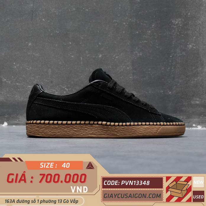 Suede classic blanket stitch trainers best sale