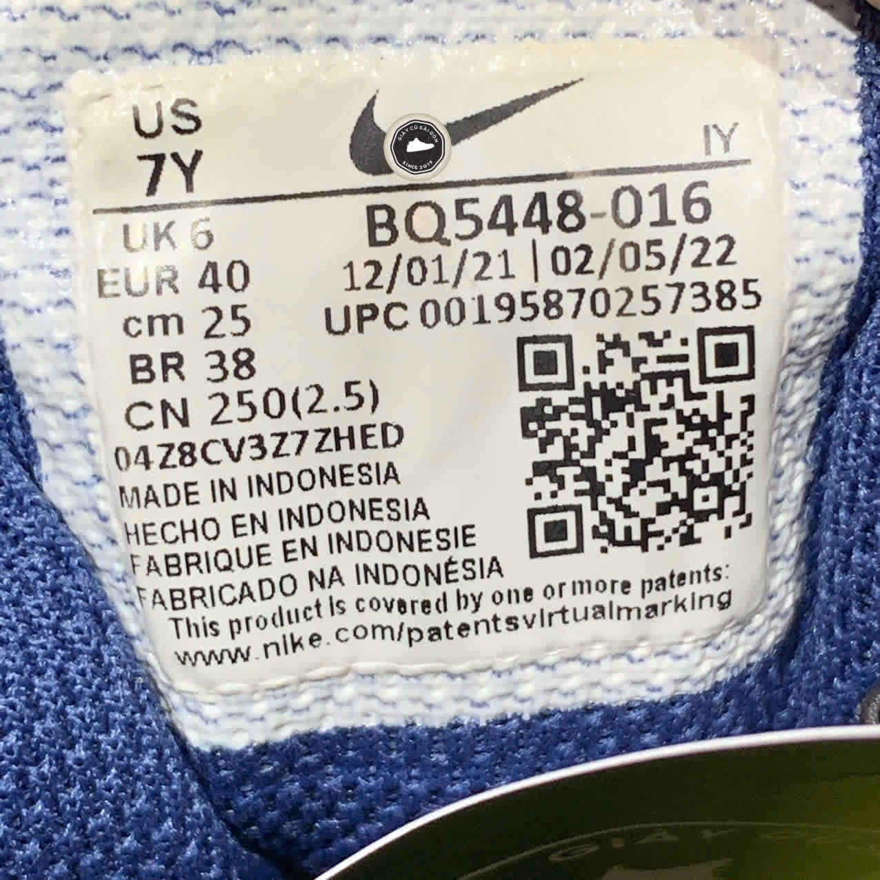 NIKE COURT BOROUGH LOW 2 – BQ5448-016 SIZE 40 GIÀY 2HAND CHÍNH HÃNG PVN19564