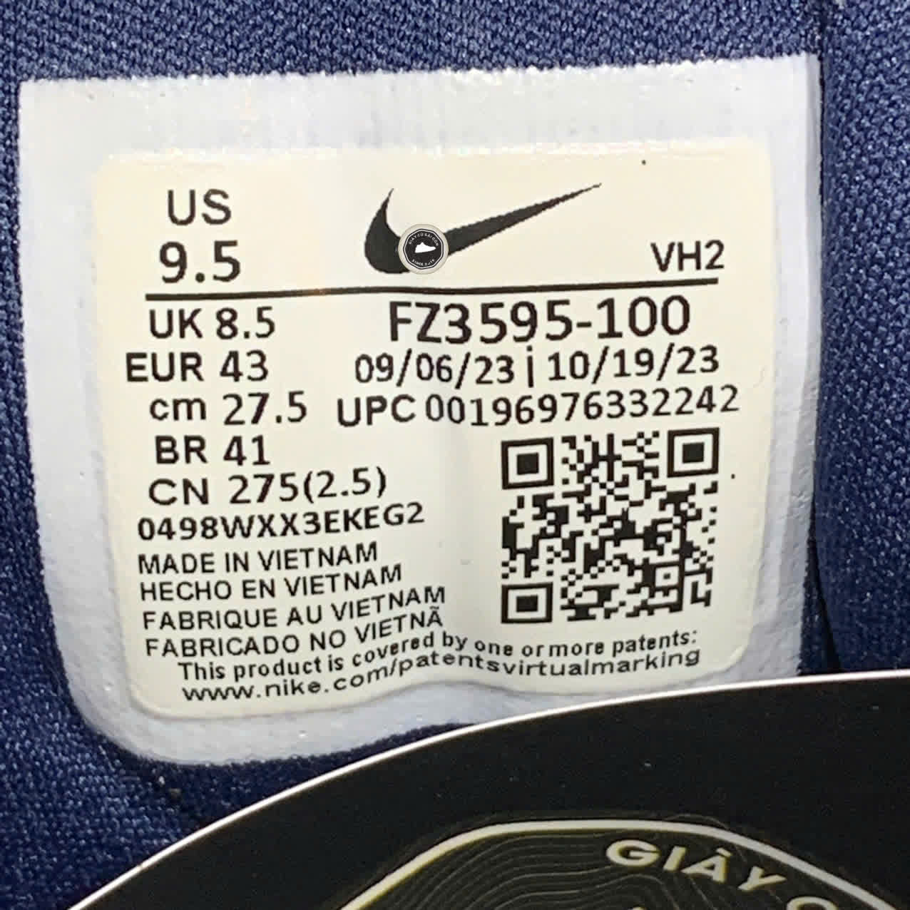 NIKE FULL FORCE LOW 'WHITE LIGHT IRON ORE MIDNIGHT NAVY' FZ3595-100 GIÀY 2HAND CHÍNH HÃNG PVN19586