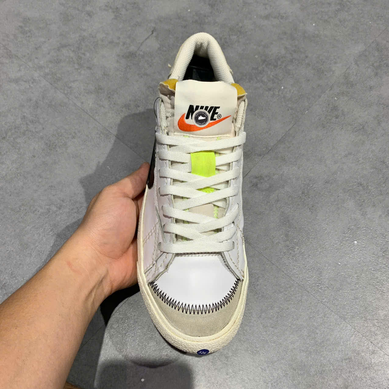 NIKE BLAZER LOW ’77 JUMBO "WHITE/S AIL/BLACK" – DN2158-101 – SIZE 43 GIÀY 2HAND CHÍNH HÃNG – PVN19702