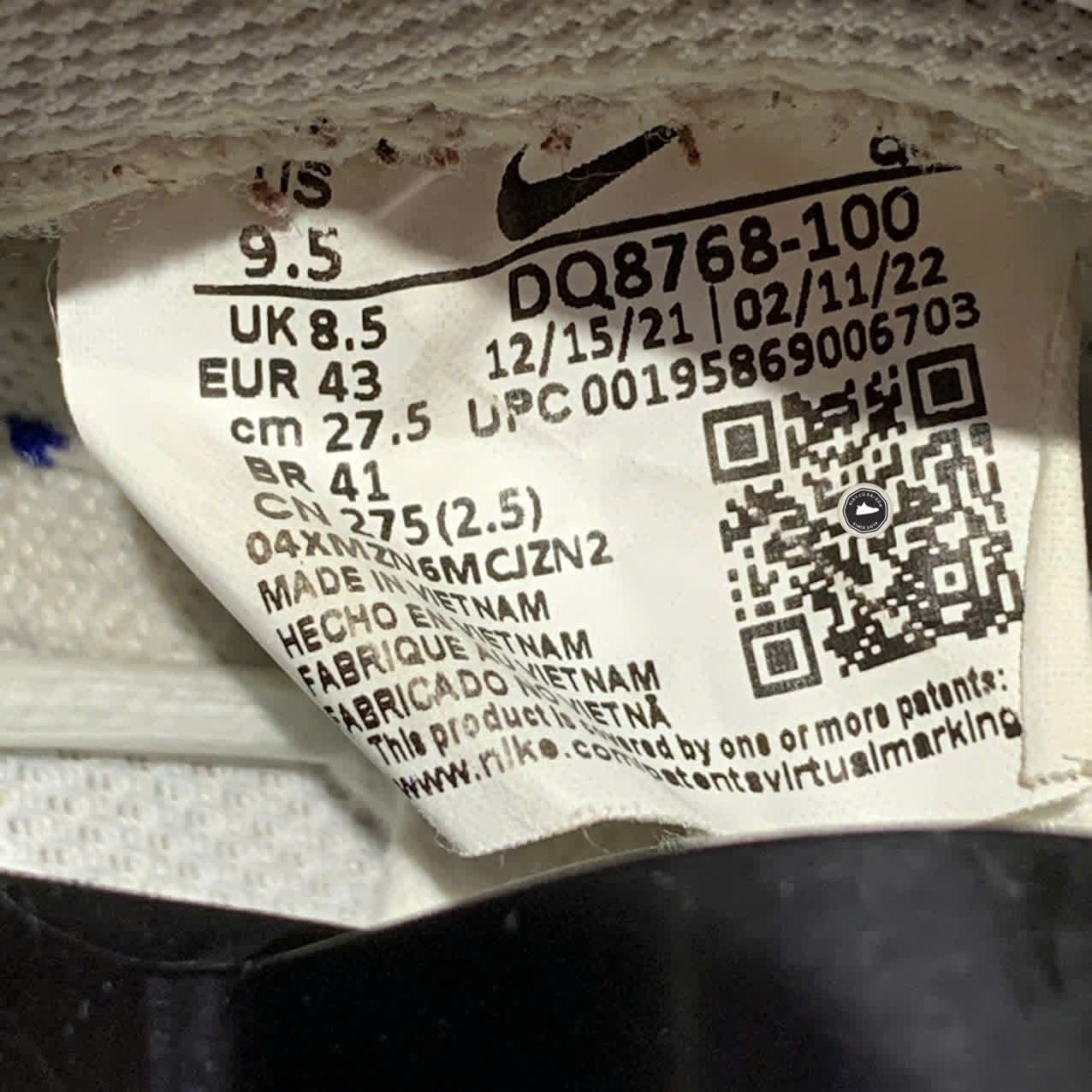 NIKE BLAZER LOW ’77 JUMBO “WHITE × OLD ROYAL × LIGHT BONE” DQ8768-100 SIZE 43 GIÀY 2HAND CHÍNH HÃNG PVN19710