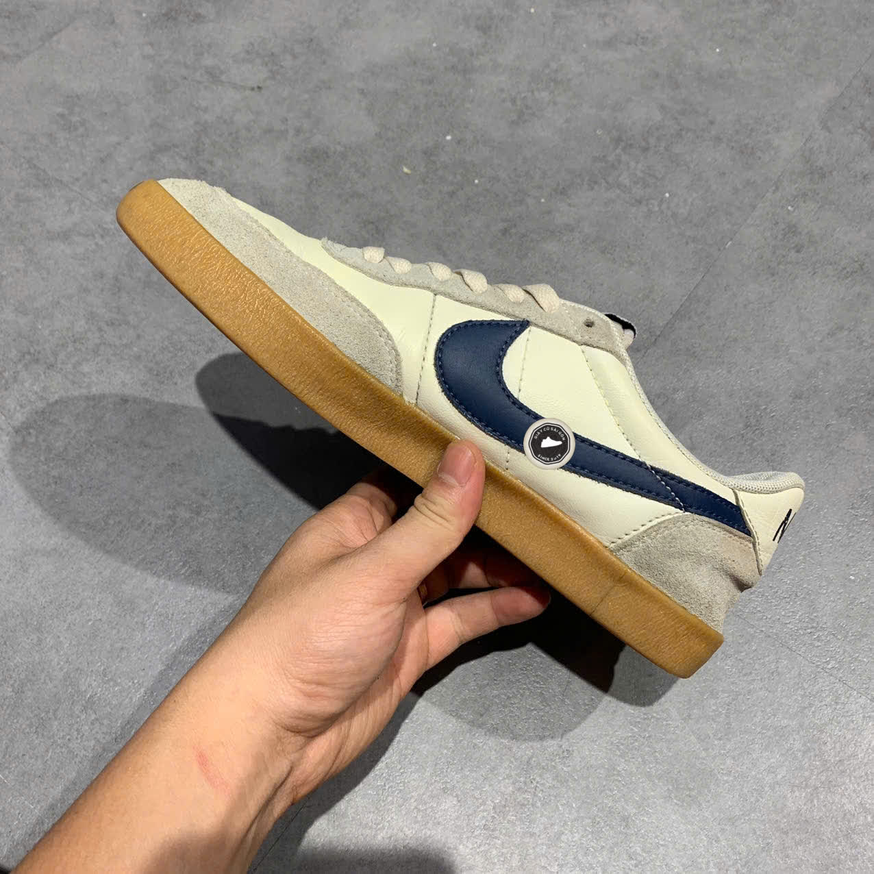NIKE KILLSHOT 2 LEATHER 'SAIL MIDNIGHT NAVY GUM' 432997-107 SIZE 41 GIÀY 2HAND CHÍNH HÃNG PVN19726