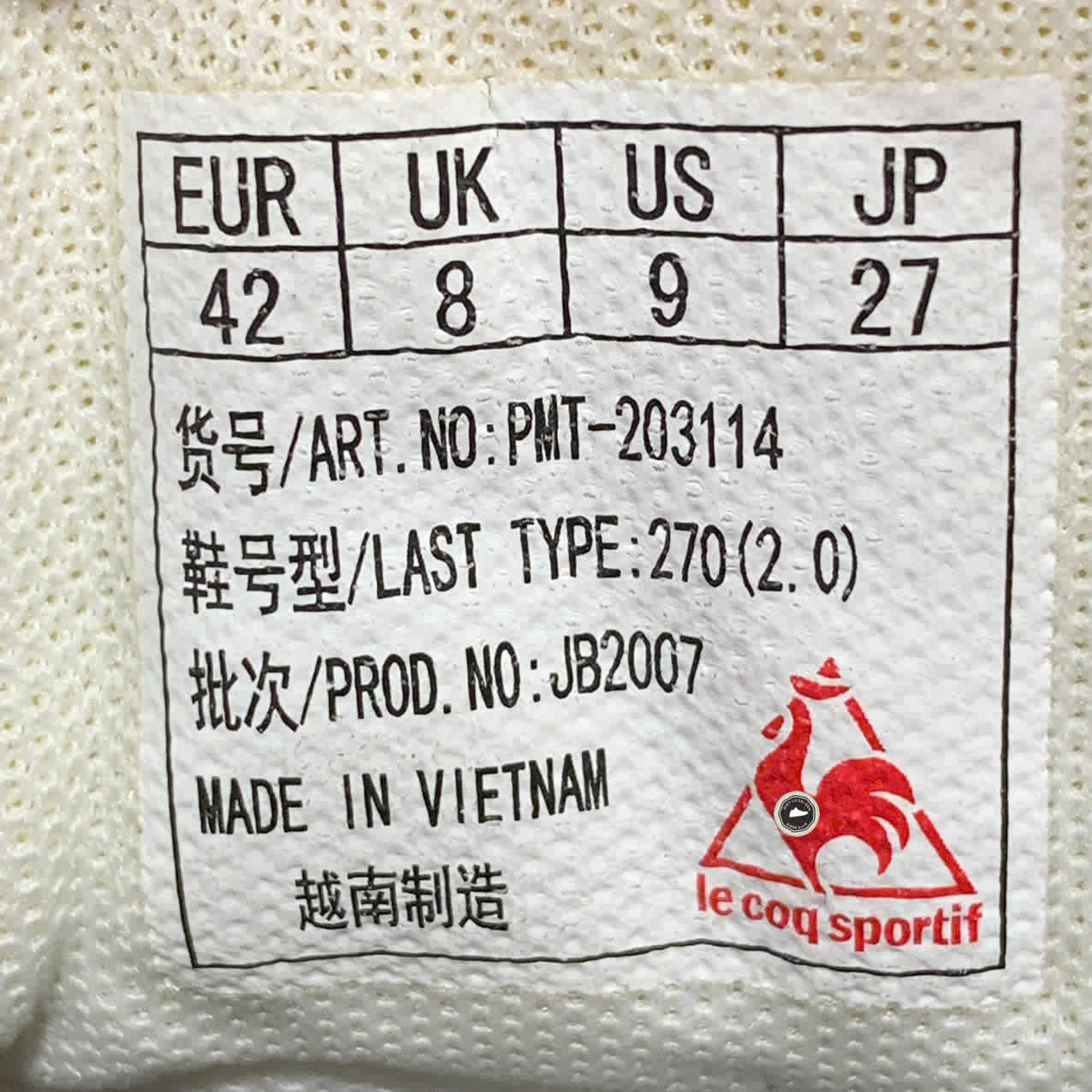 LE COQ SPORTIF PROVENCALE – SIZE 42 GIÀY 2HAND CHÍNH HÃNG – PVN19537