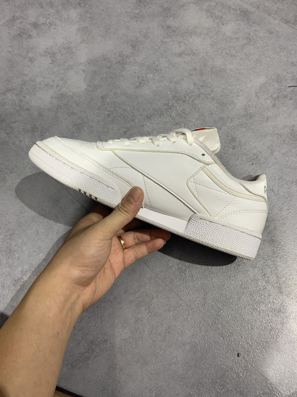 Reebok Club C 85 Sneakers White Grey FX1390 SIZE 40.5