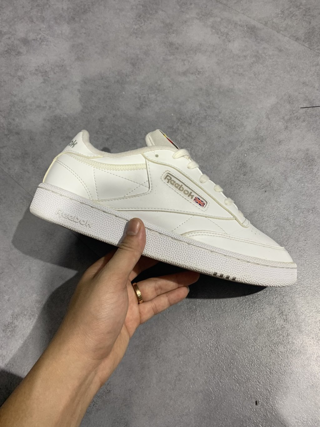 Reebok Club C 85 Sneakers White Grey FX1390 SIZE 40.5