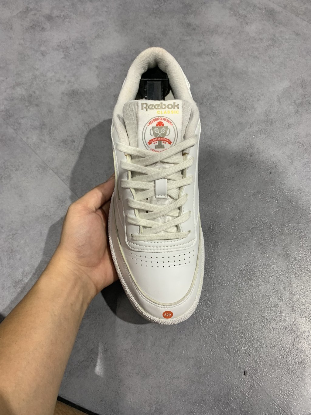 Reebok Club C 85 Sneakers White Grey FX1390 SIZE 40.5