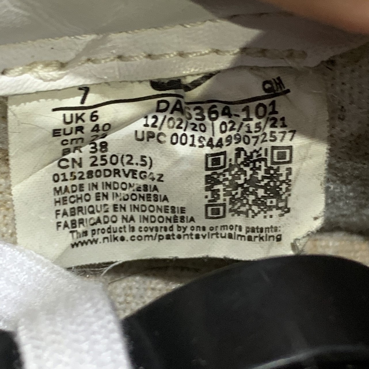 2hand giày Nike Blazer Low '77 Cloud White DA6364-101 SIZE 40 PVN11880