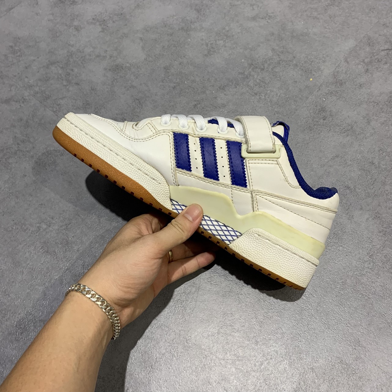 2hand giày adidas originals Forum Lo 'White Blue' G25812 SIZE 40 2/3PVN12033