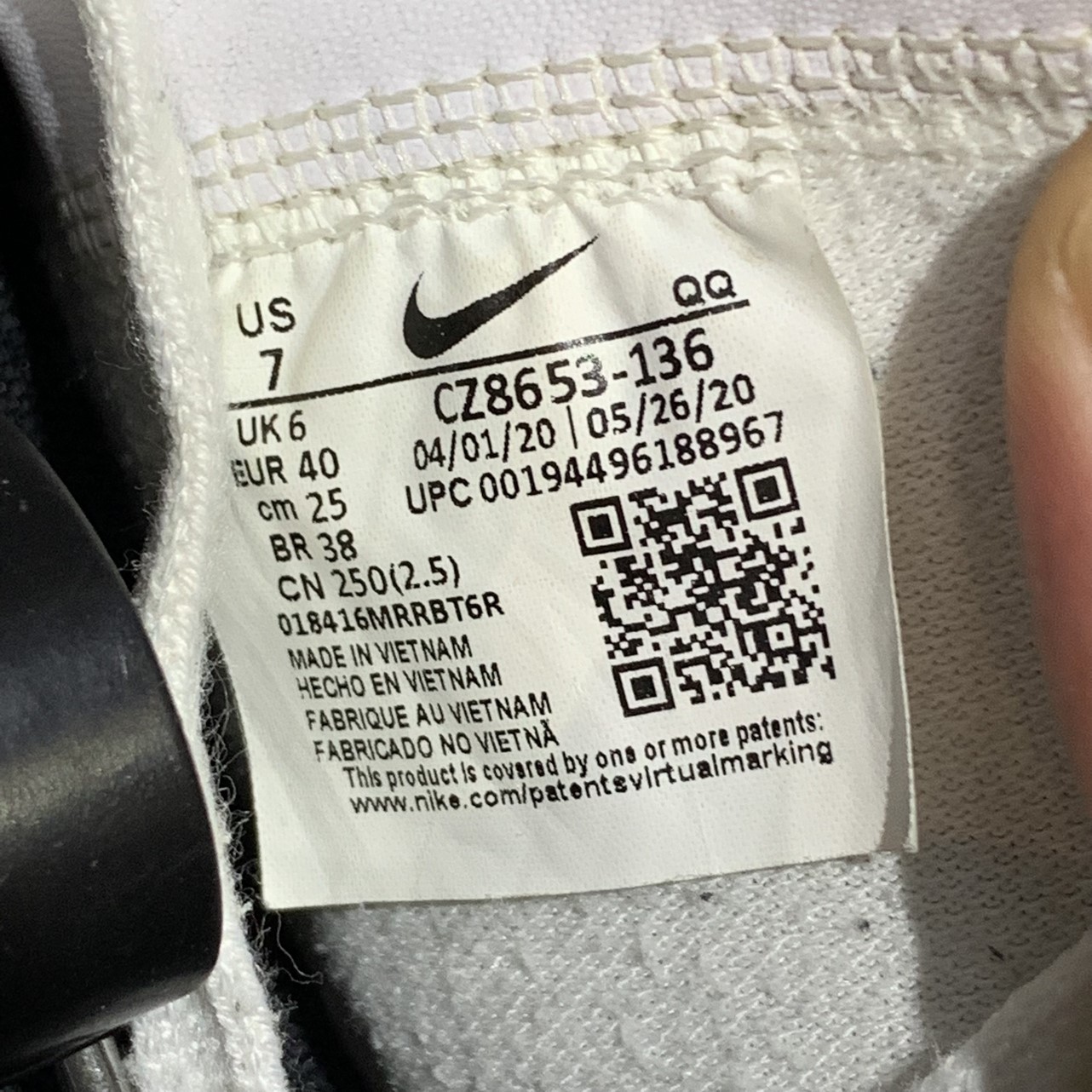 2HAND GIÀY Nike Blazer Mid 77 Thermal White CZ8653-136 SIZE 40 PVN12246