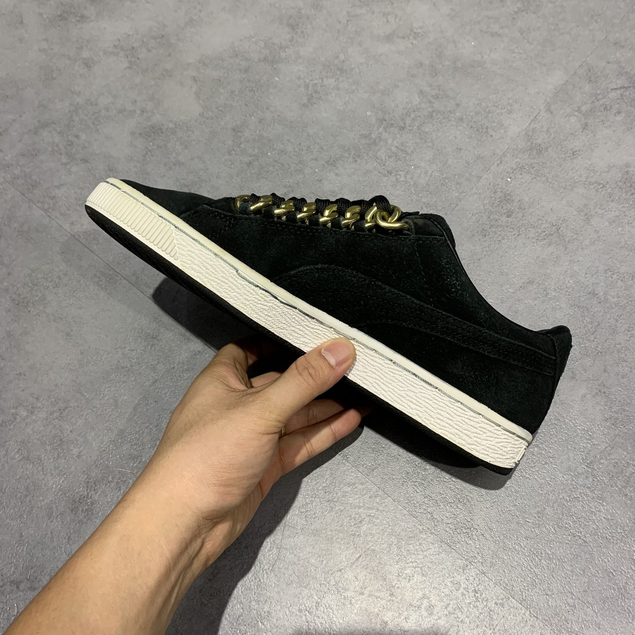 2HAND Giày Puma Classic X Chain Black Suede 367391-03 SIZE 40 PVN12754