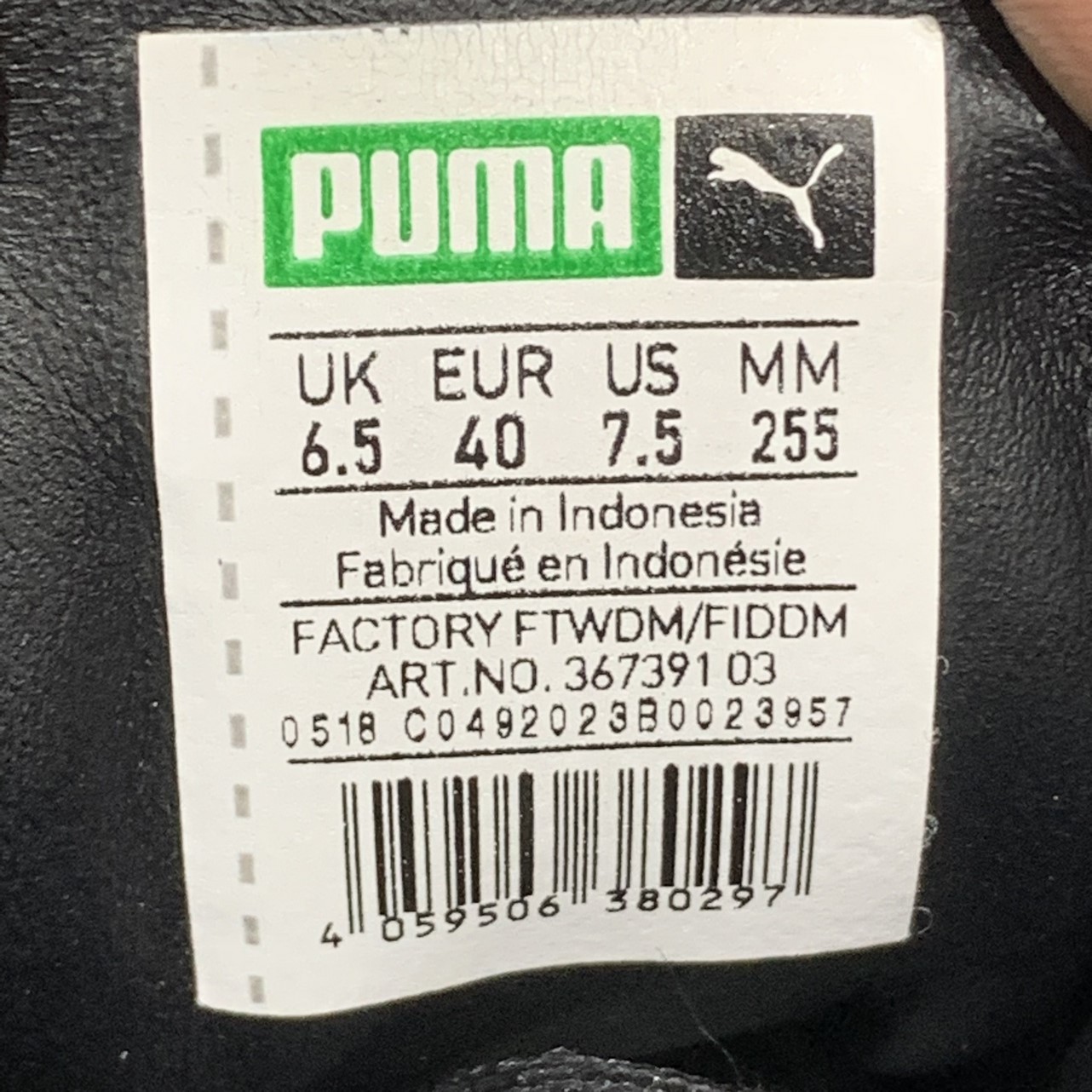 2HAND Giày Puma Classic X Chain Black Suede 367391-03 SIZE 40 PVN12754