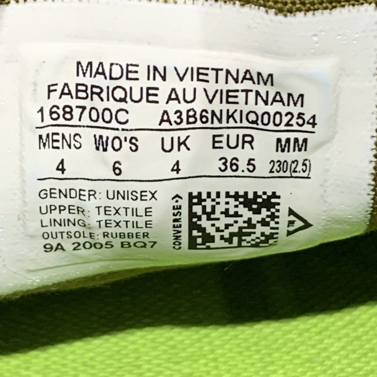 Giày 2hand Converse Chuck 70 Overlays 168700C-SIZE 36.5-13478