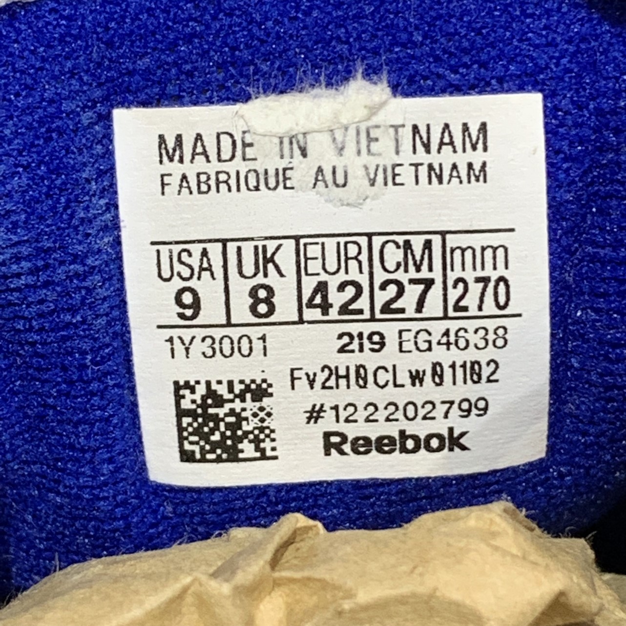 2hand giày Reebok Royal Techque T 'White Royal Blue' EG4638 SIZE 42 pvn13857