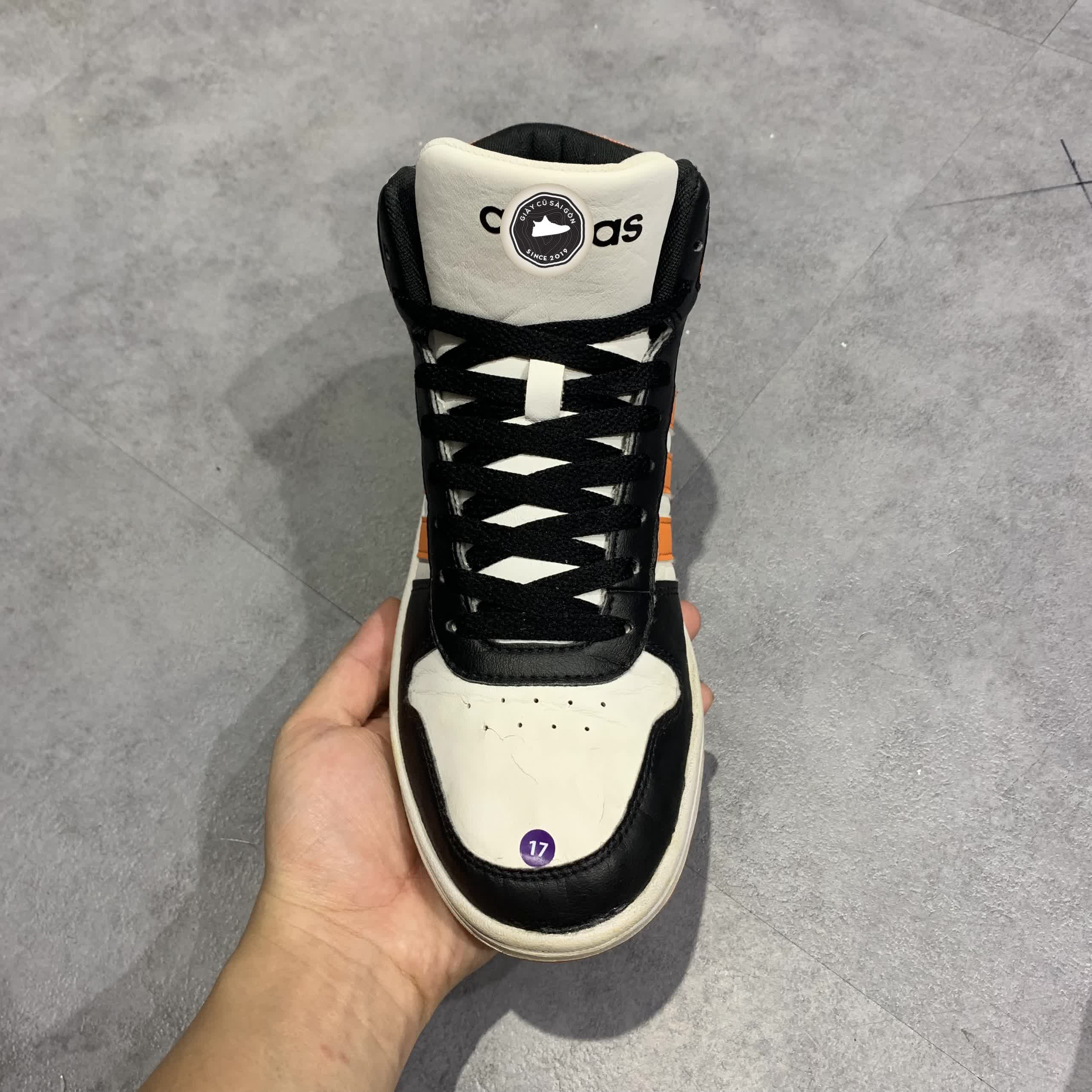 Giày 2hand adidas neo Hoops 2.0 Mid 'Black Orange' FW5996 SIZE 39 1/3 pvn11764