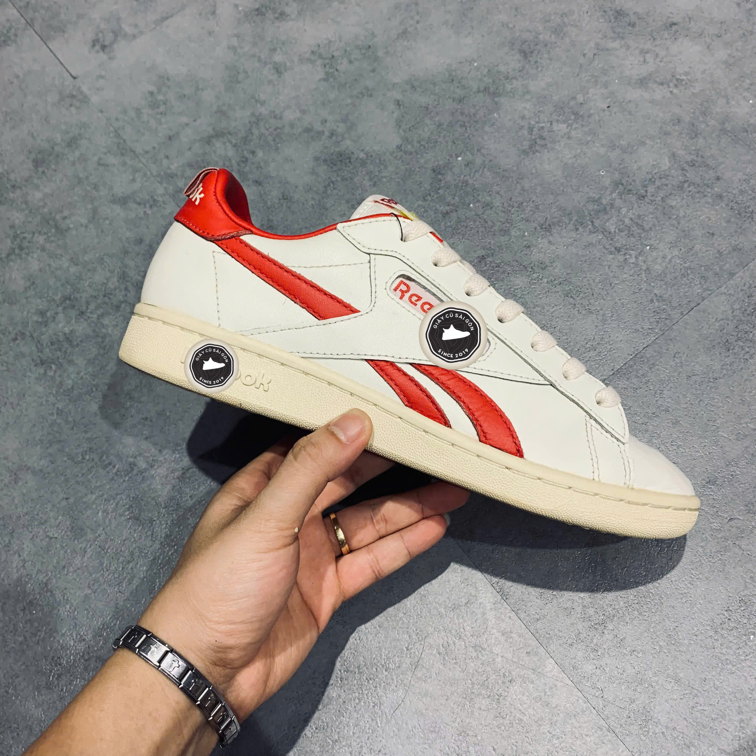 Giày 2hand Reebok NPC UK White 'Red' EH1024 SIZE 40.5 pvn14650